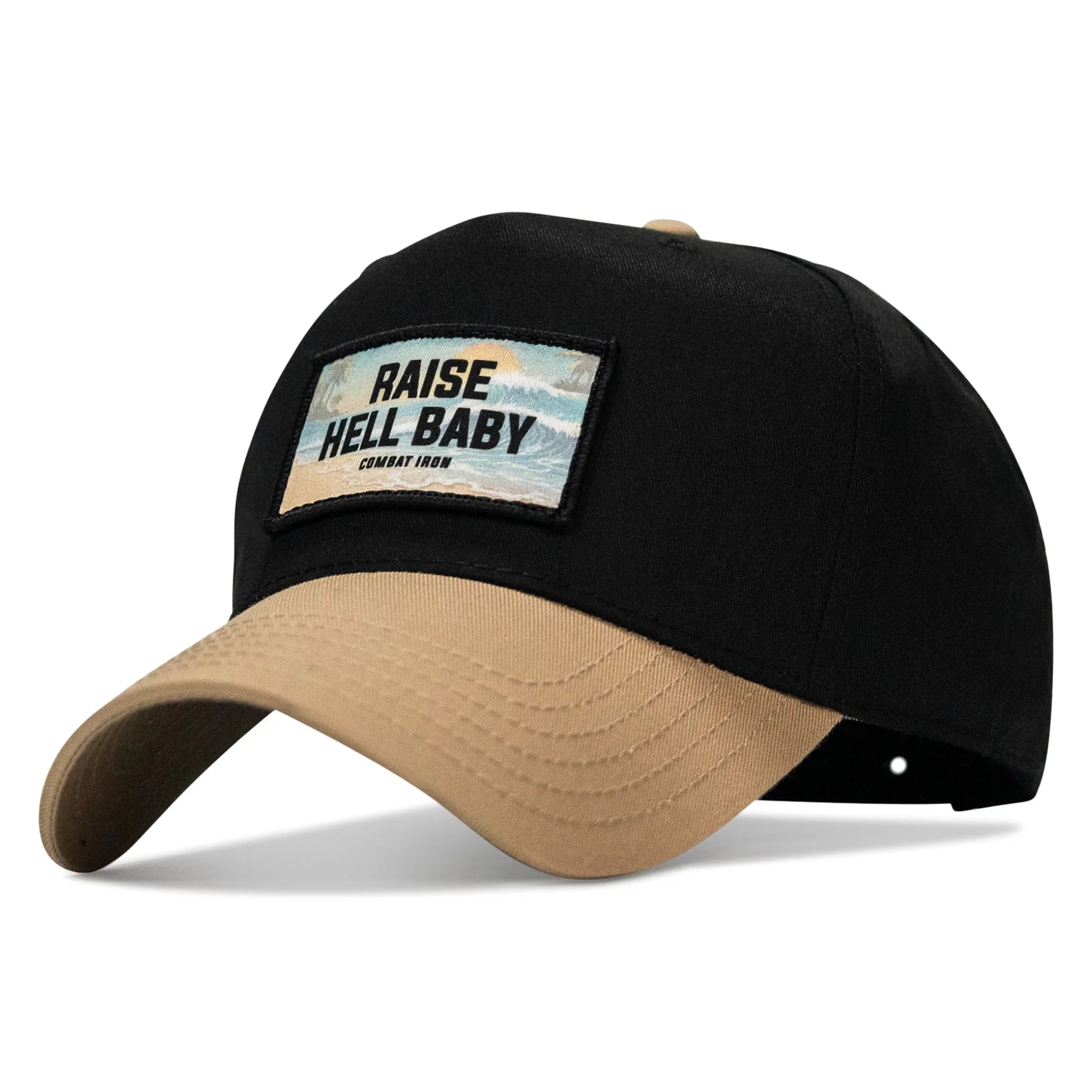 Raise Hell Baby Sunset Patch Snapback Hat - Combat Iron Apparel Co.