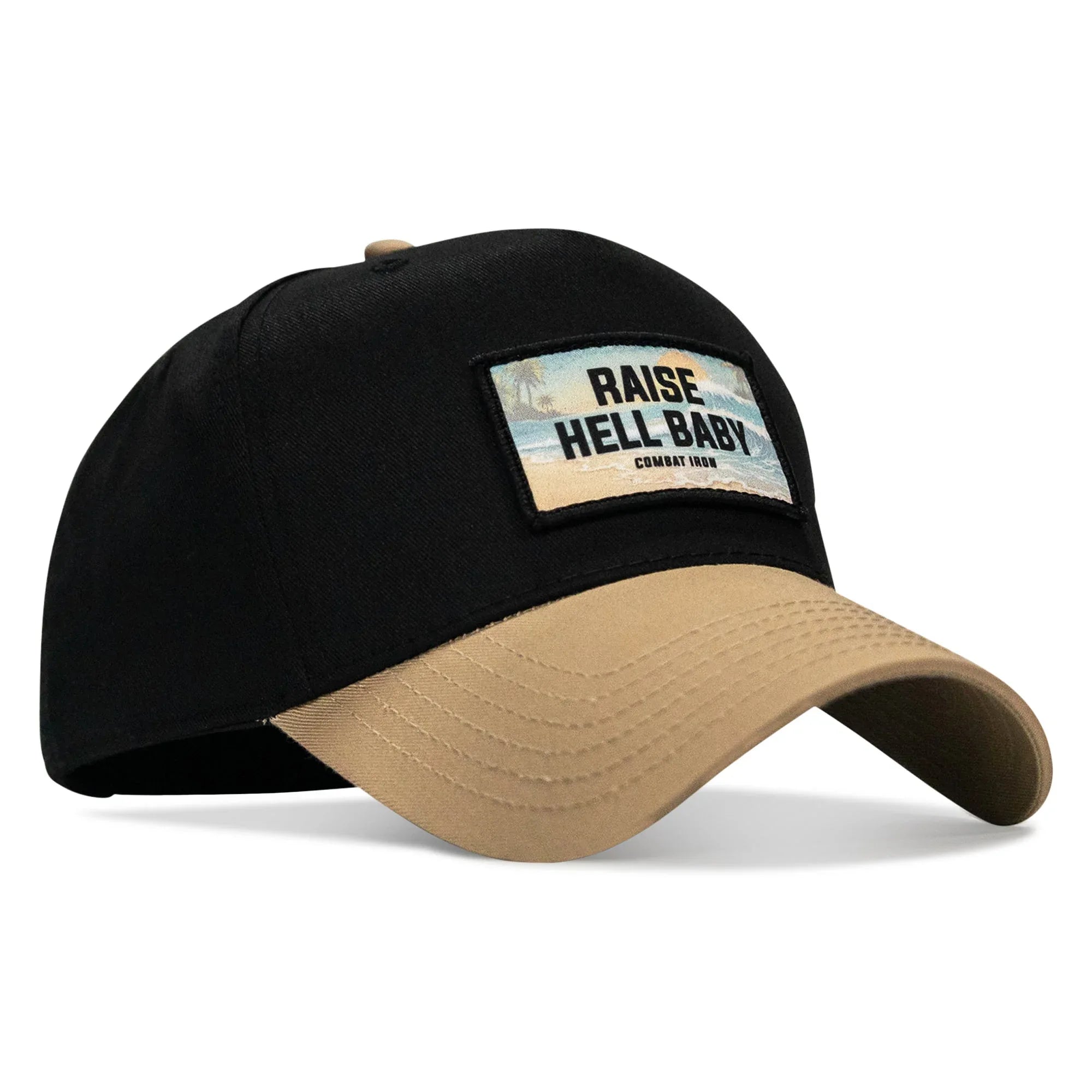 Raise Hell Baby Sunset Patch Snapback Hat - Combat Iron Apparel Co.