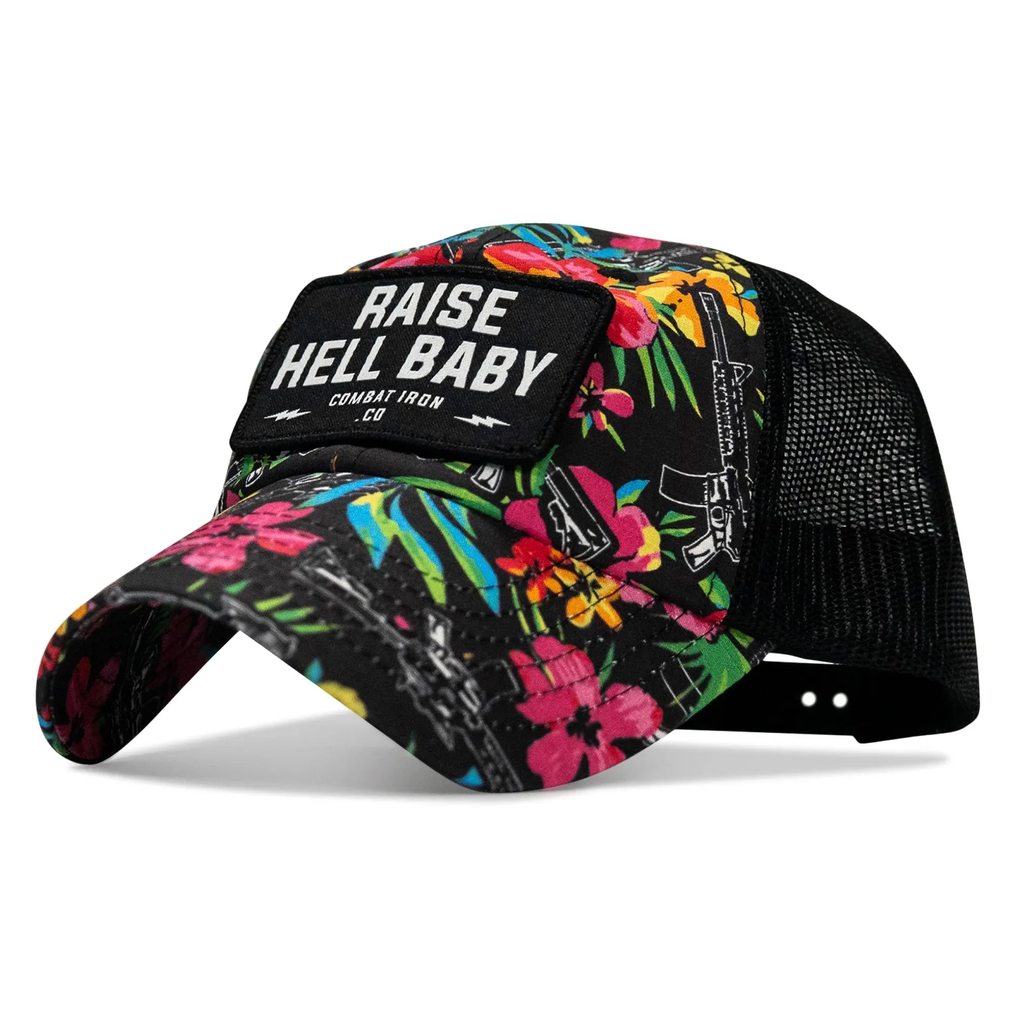 Raise Hell Baby Patch Tactical Ripstop Mesh Snapback Hat - Combat Iron Apparel Co.