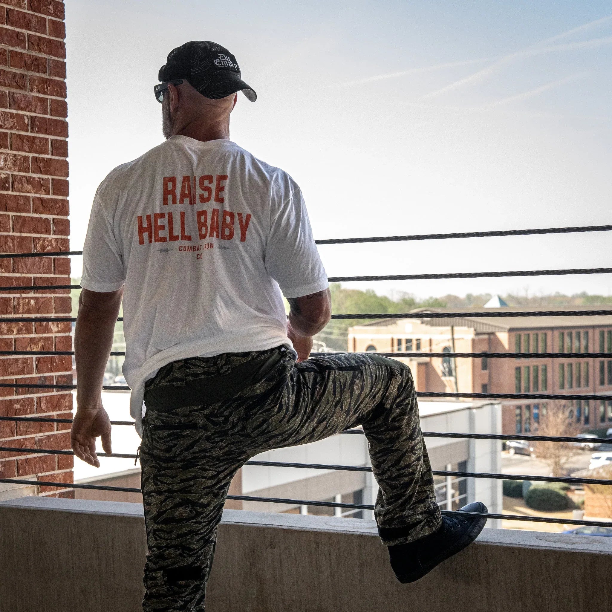 Raise Hell Baby Men's T-Shirt - Combat Iron Apparel Co.