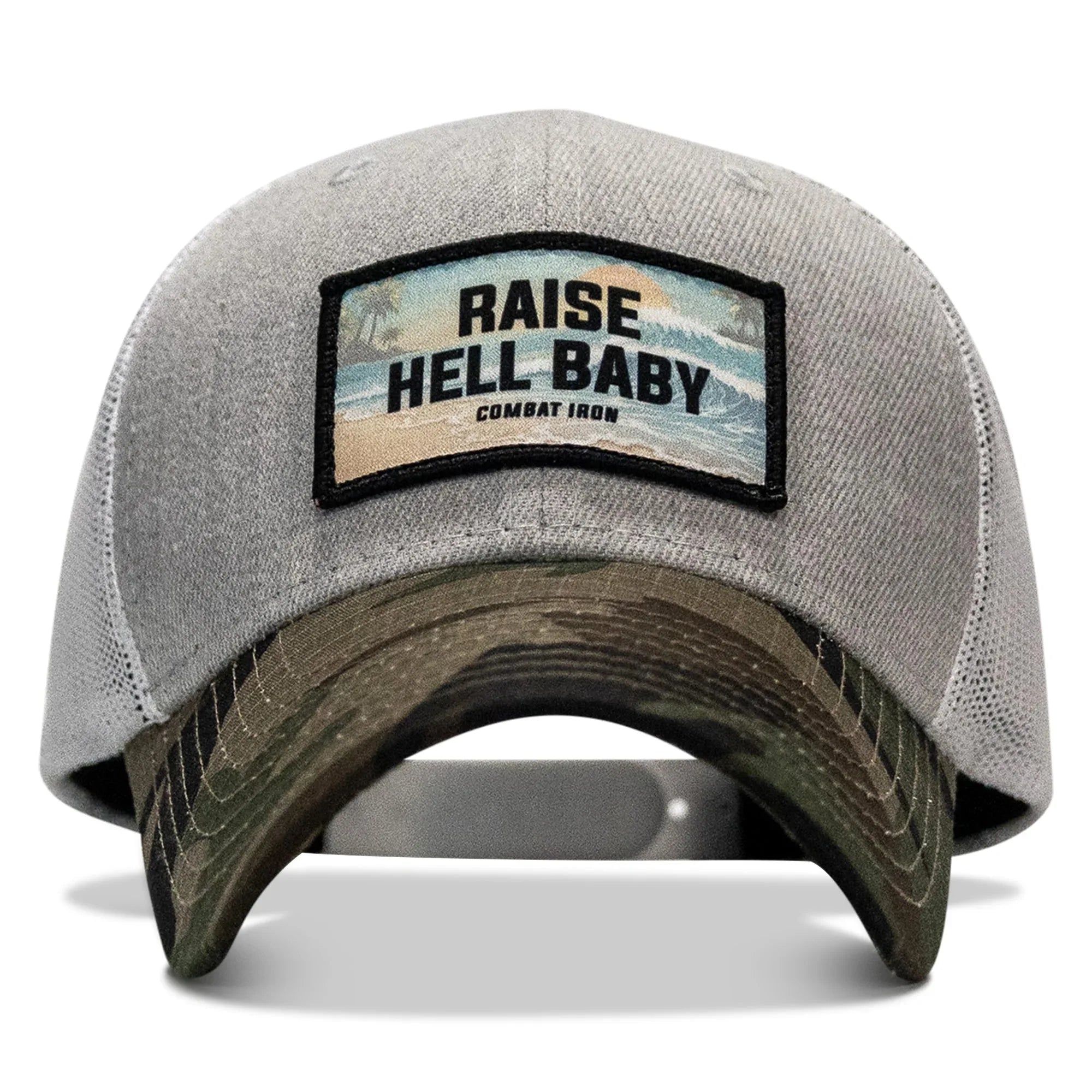 Raise Hell Baby Sunset Patch Snapback Hat - Combat Iron Apparel Co.