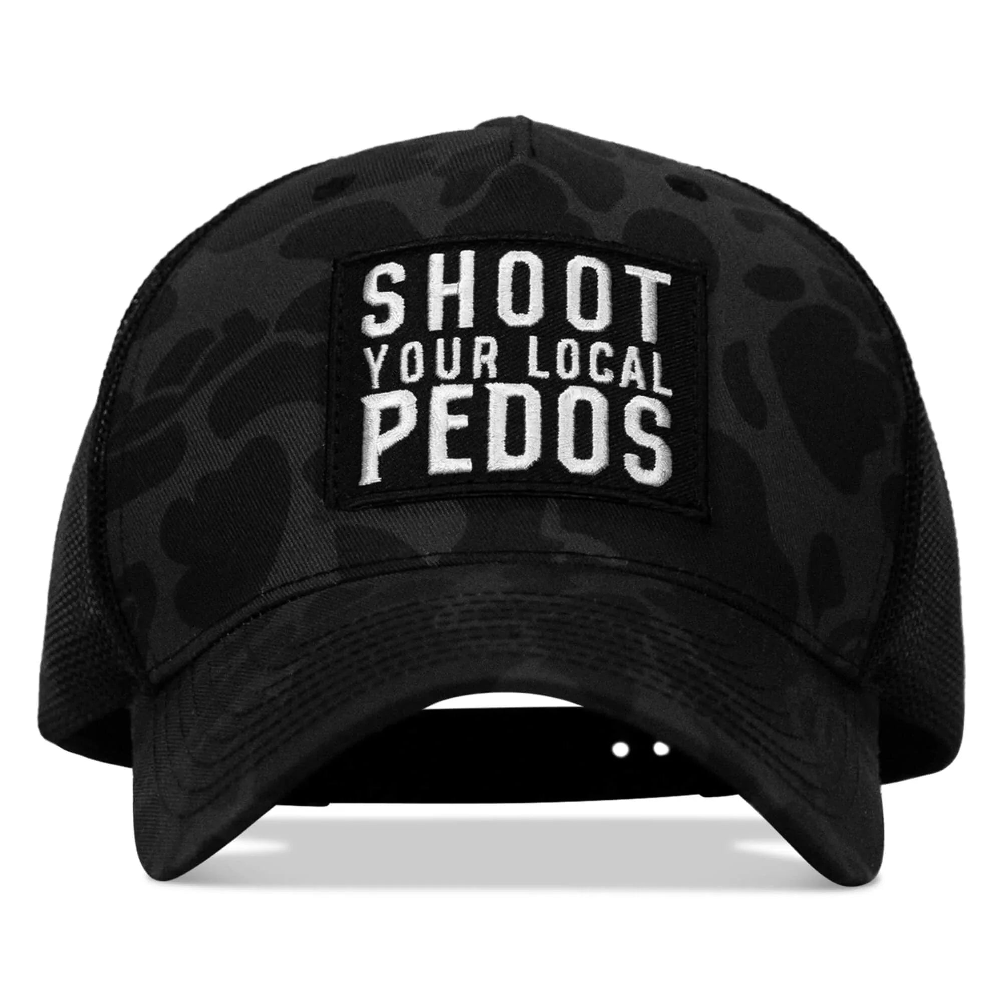 Shoot Your Local Pedos Patch Snapback - Combat Iron Apparel Co.