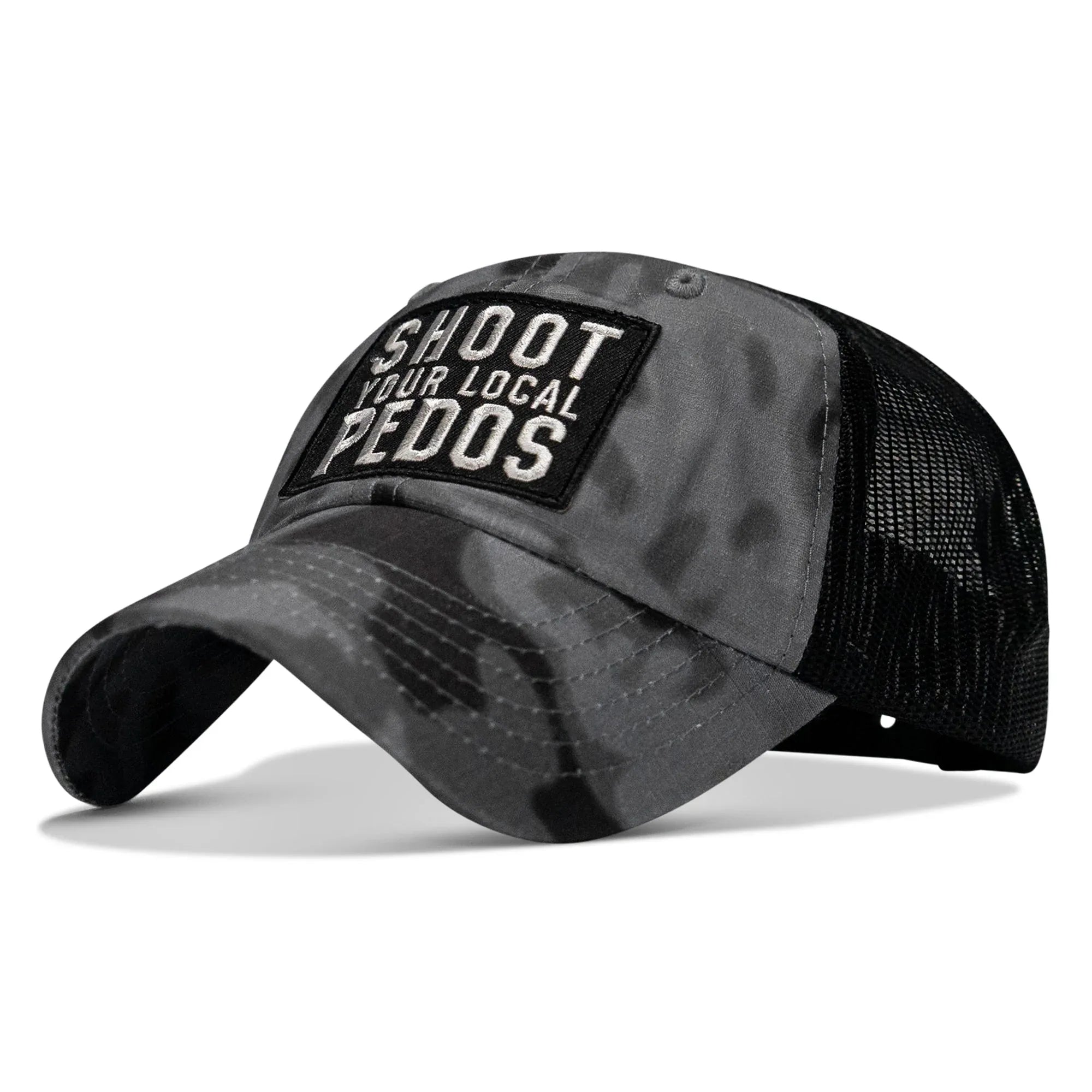 Shoot Your Local Pedos Patch Tactical Ripstop Mesh Snapback Hat - Combat Iron Apparel Co.