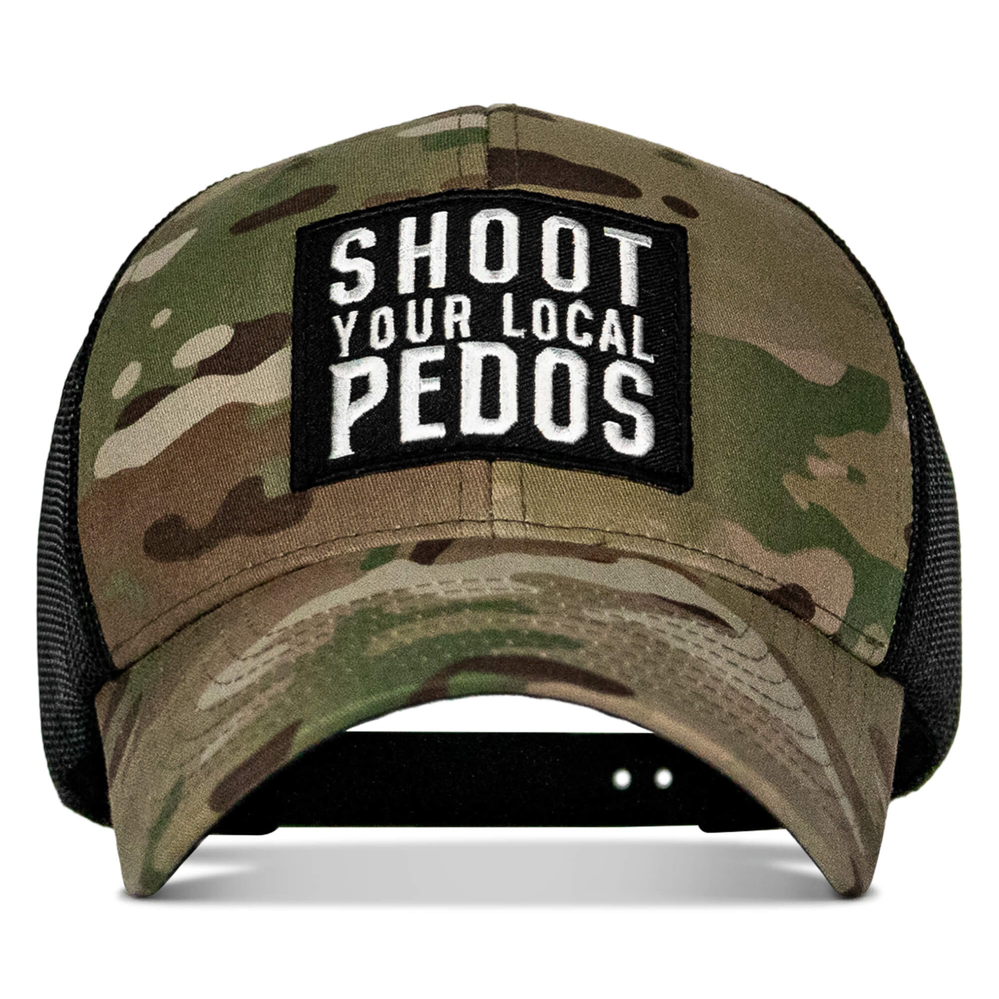 Shoot Your Local Pedos Patch Snapback - Combat Iron Apparel Co.
