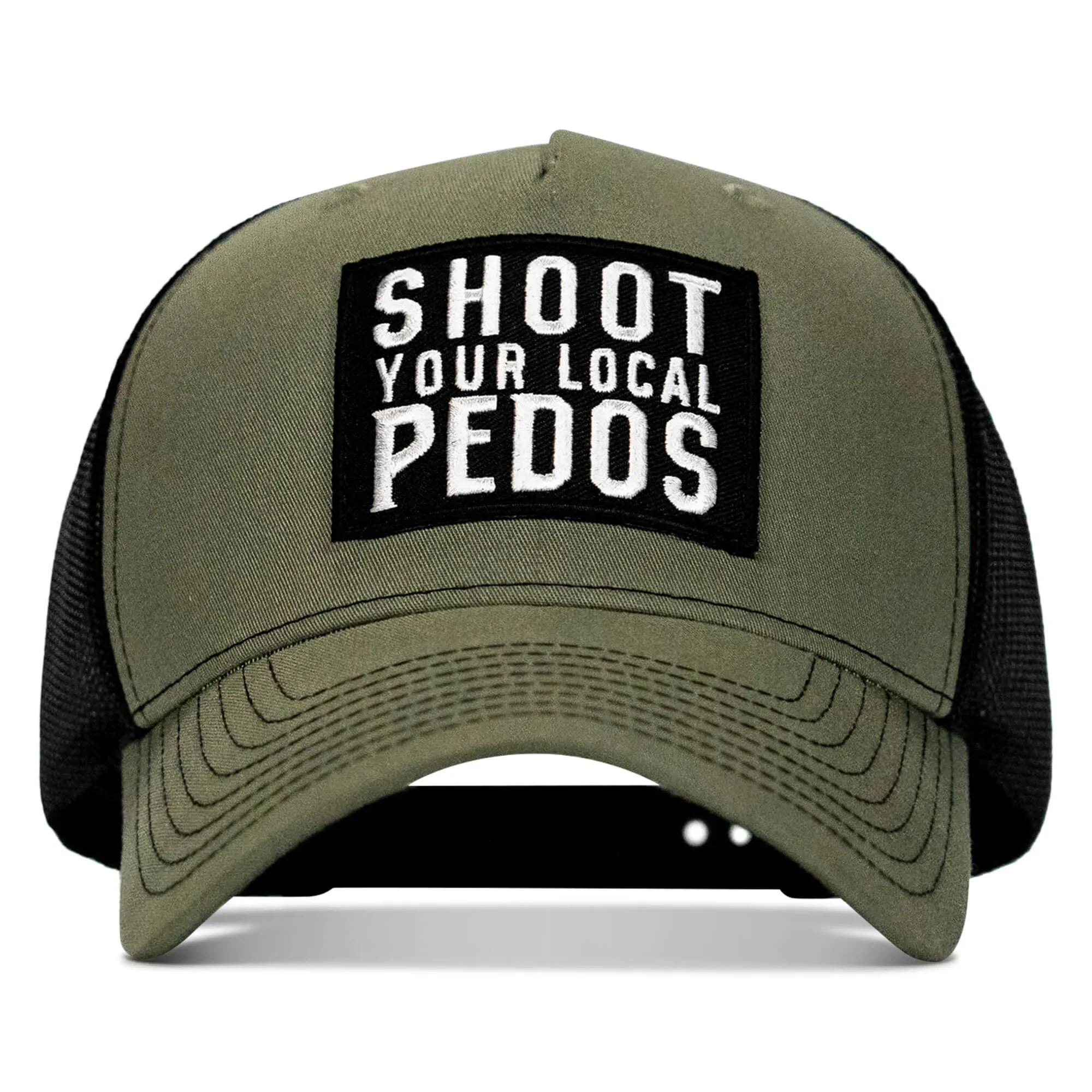 Shoot Your Local Pedos Patch Snapback - Combat Iron Apparel Co.