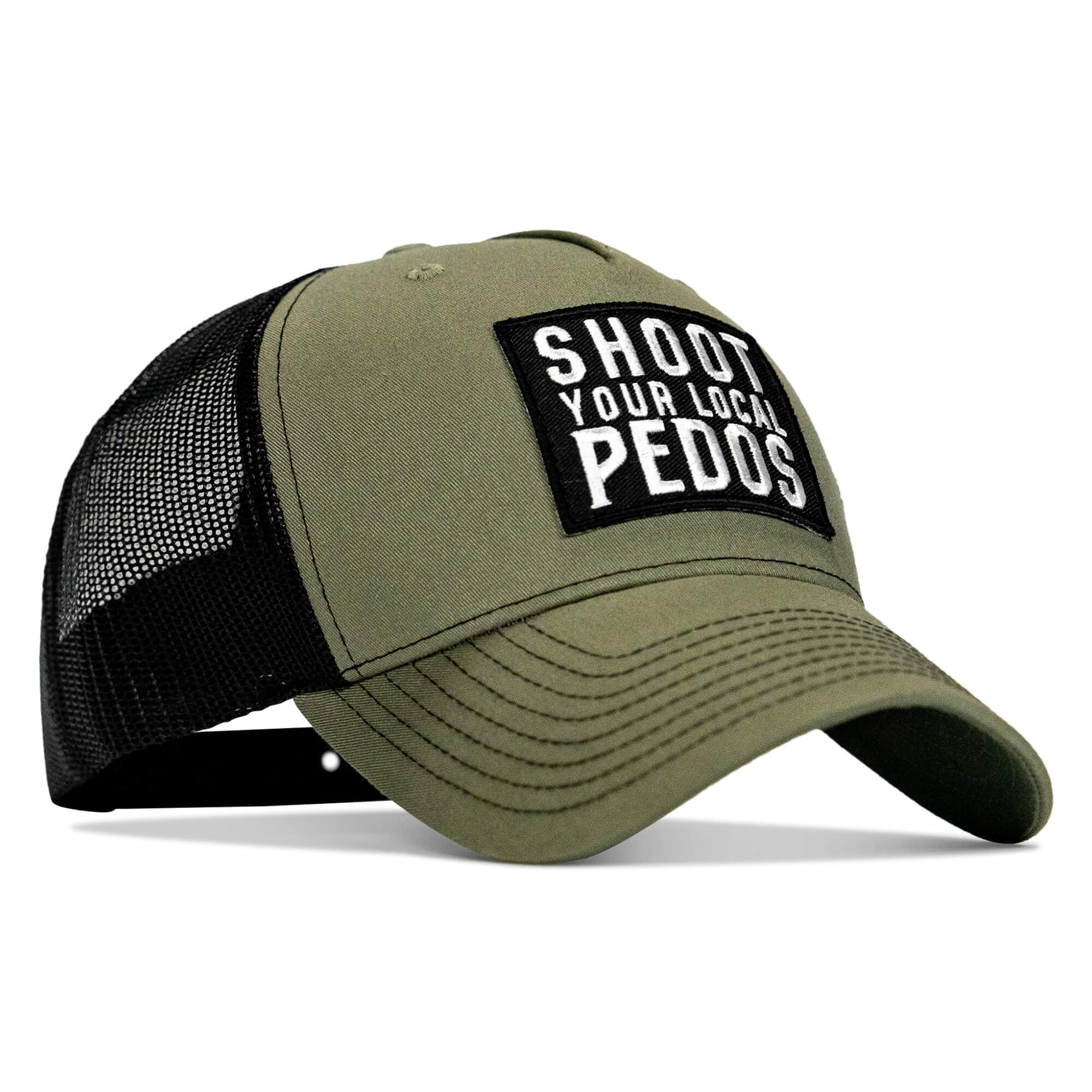 Shoot Your Local Pedos Patch Snapback - Combat Iron Apparel Co.