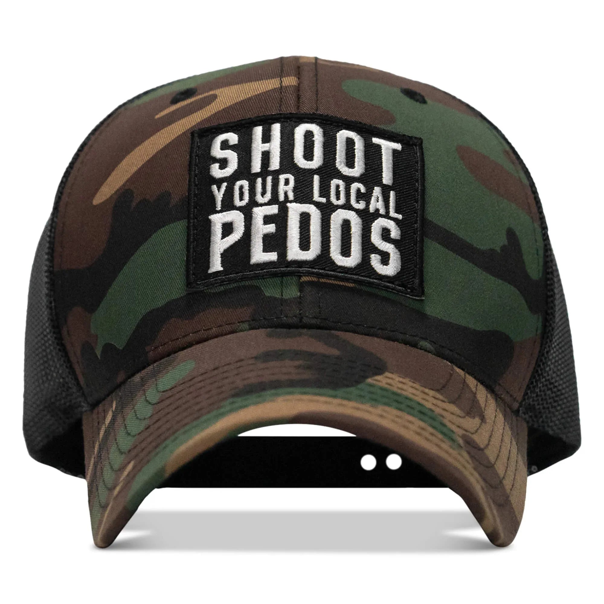 Shoot Your Local Pedos Patch Snapback - Combat Iron Apparel Co.