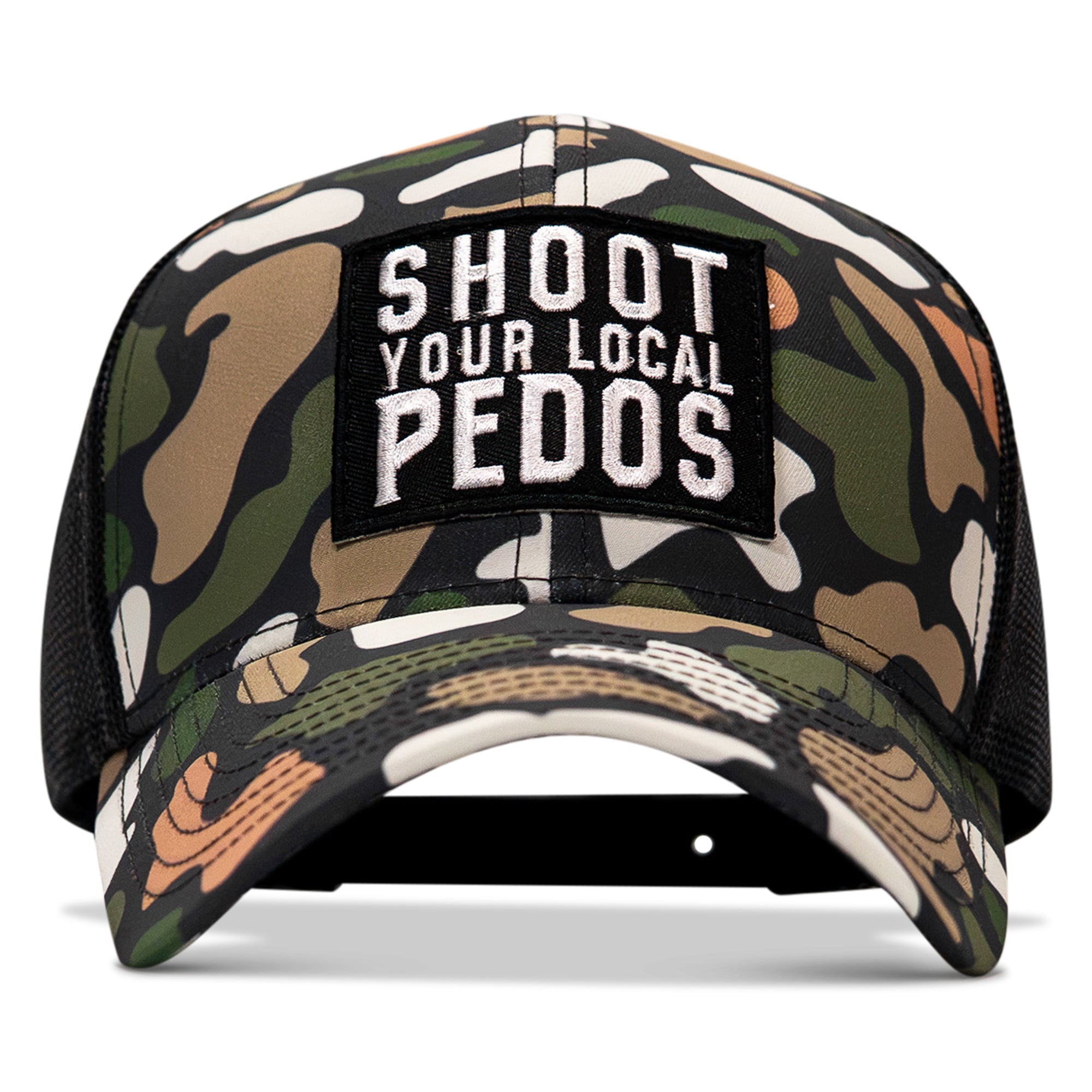 Shoot Your Local Pedos Patch Snapback - Combat Iron Apparel Co.