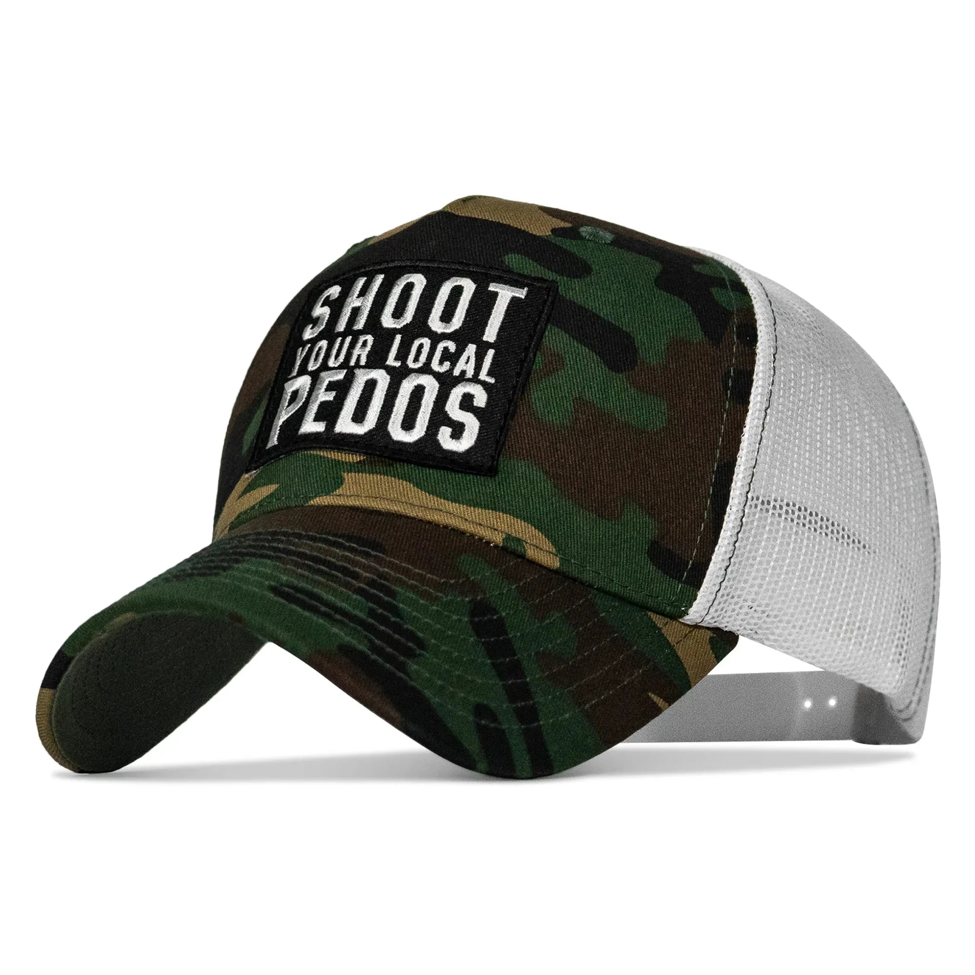Shoot Your Local Pedos Patch Snapback - Combat Iron Apparel Co.
