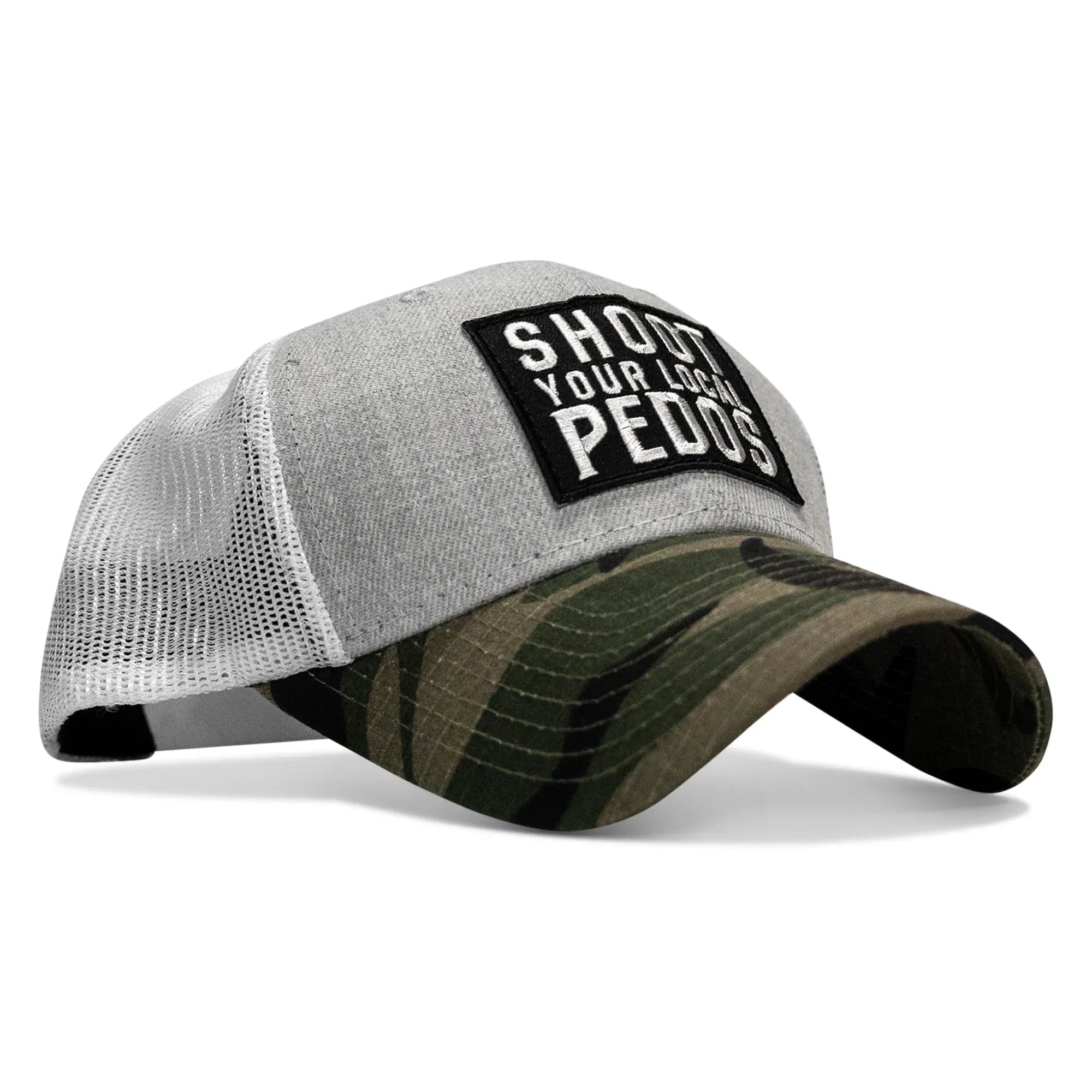 Shoot Your Local Pedos Patch Snapback - Combat Iron Apparel Co.