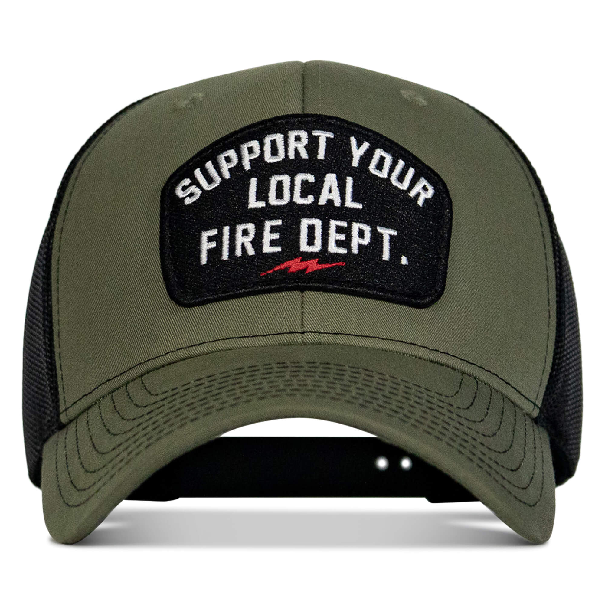 Support Your Local Fire Dept. Patch Snapback Hat - Combat Iron Apparel Co.