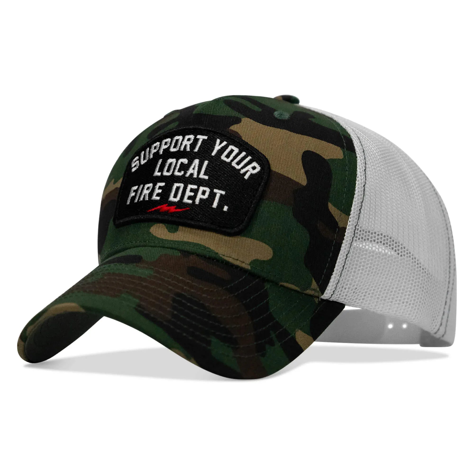 Support Your Local Fire Dept. Patch Snapback Hat - Combat Iron Apparel Co.