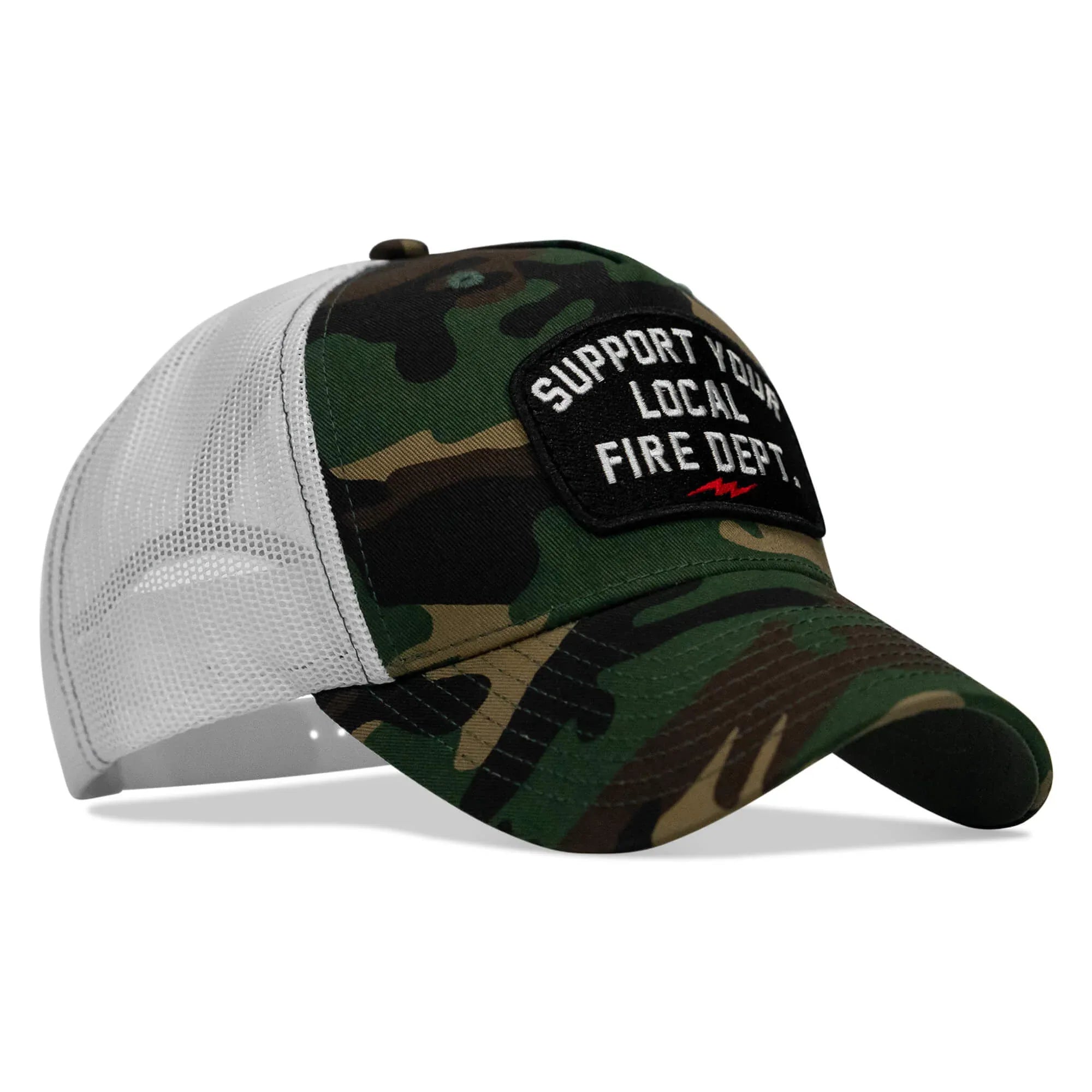 Support Your Local Fire Dept. Patch Snapback Hat - Combat Iron Apparel Co.