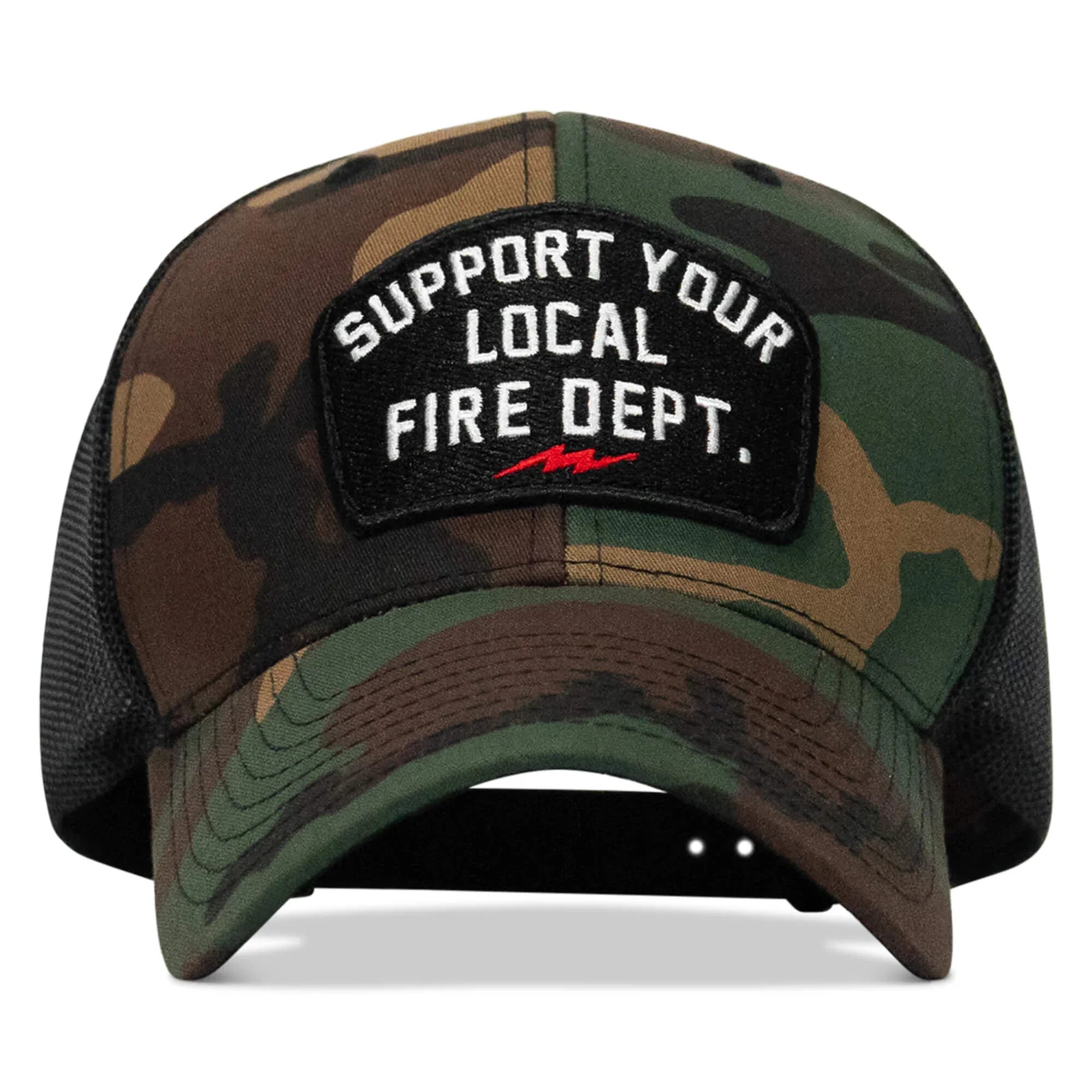 Support Your Local Fire Dept. Patch Snapback Hat - Combat Iron Apparel Co.