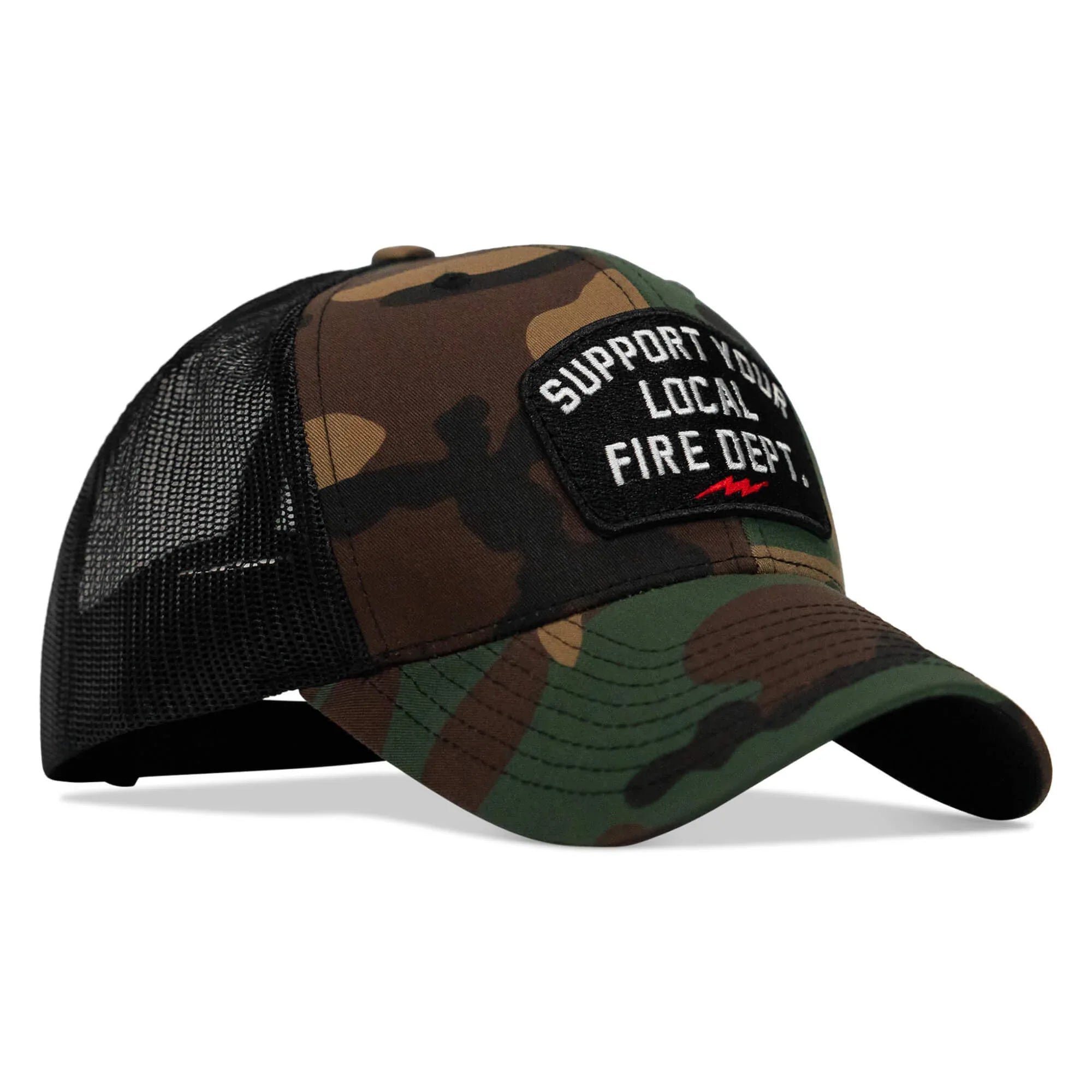 Support Your Local Fire Dept. Patch Snapback Hat - Combat Iron Apparel Co.