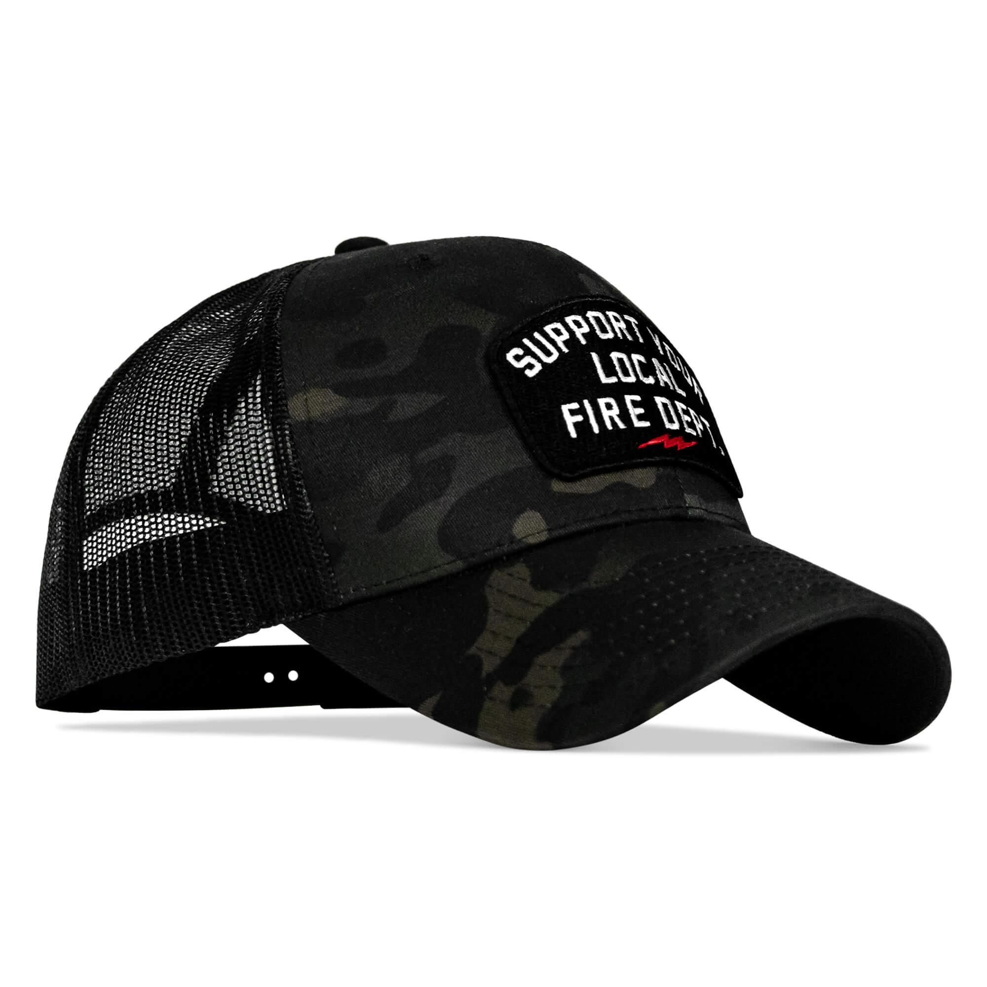 Support Your Local Fire Dept. Patch Snapback Hat - Combat Iron Apparel Co.