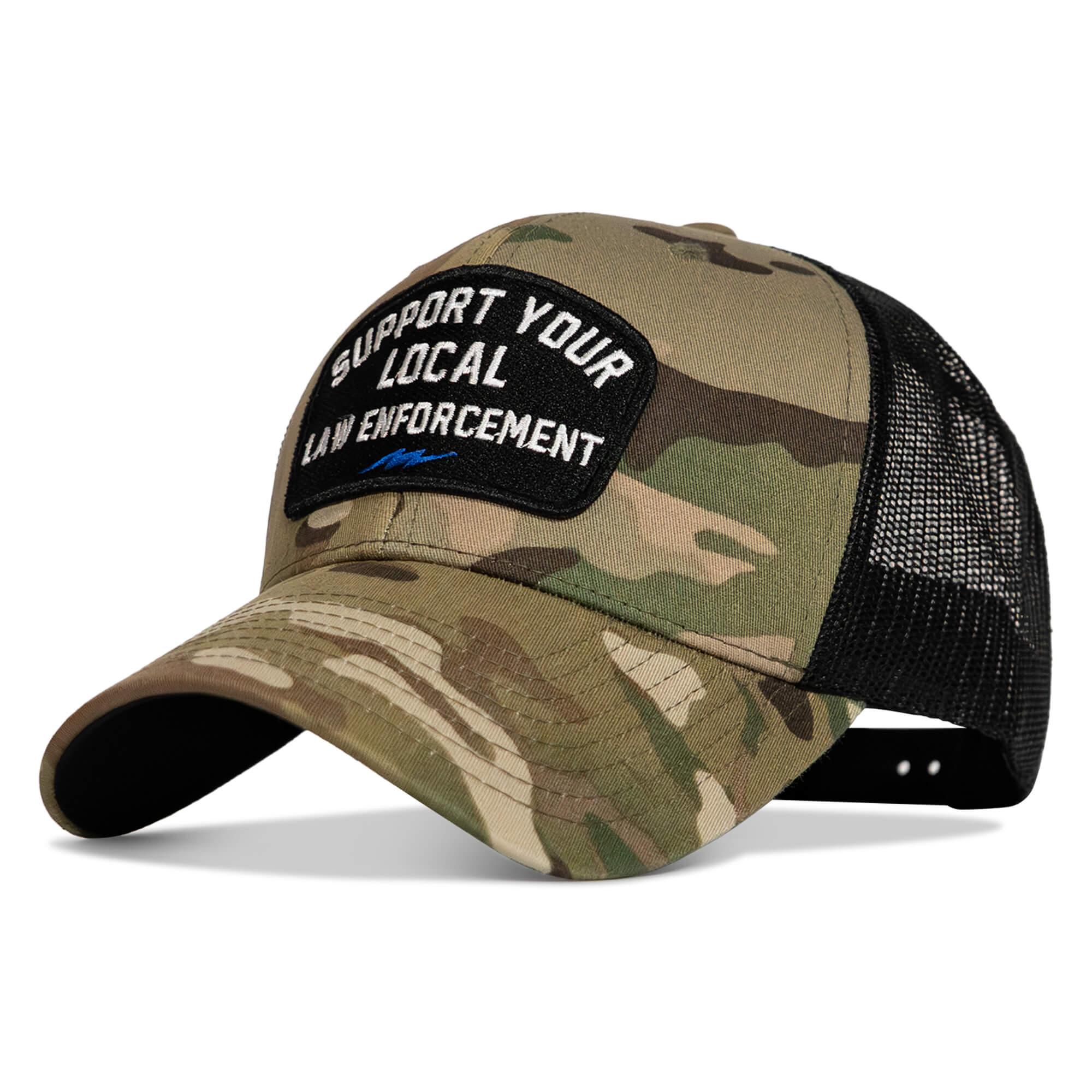 Support Your Local Law Enforcement Mid-Profile Snapback Hat - Combat Iron Apparel Co.
