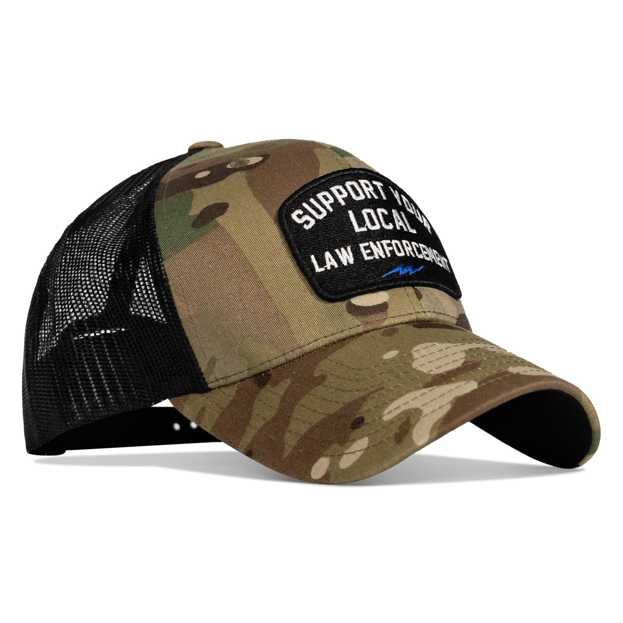 Support Your Local Law Enforcement Mid-Profile Snapback Hat - Combat Iron Apparel Co.