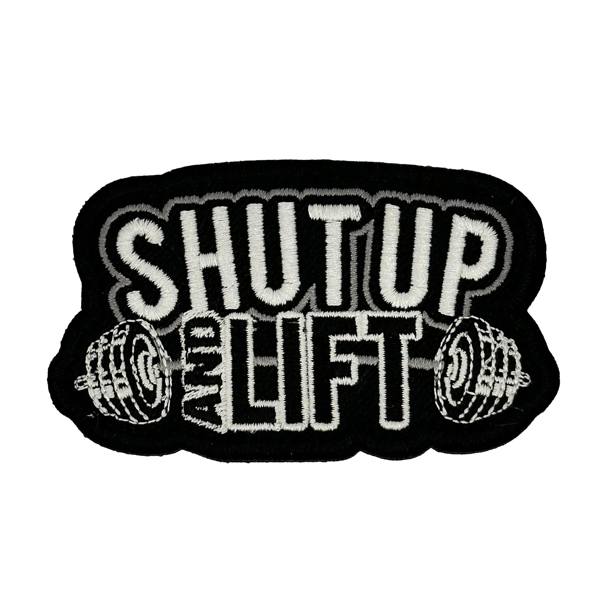 Tactical Gear Junkie Patches Black Shut Up and Lift - 3.25" Laser Cut Patch