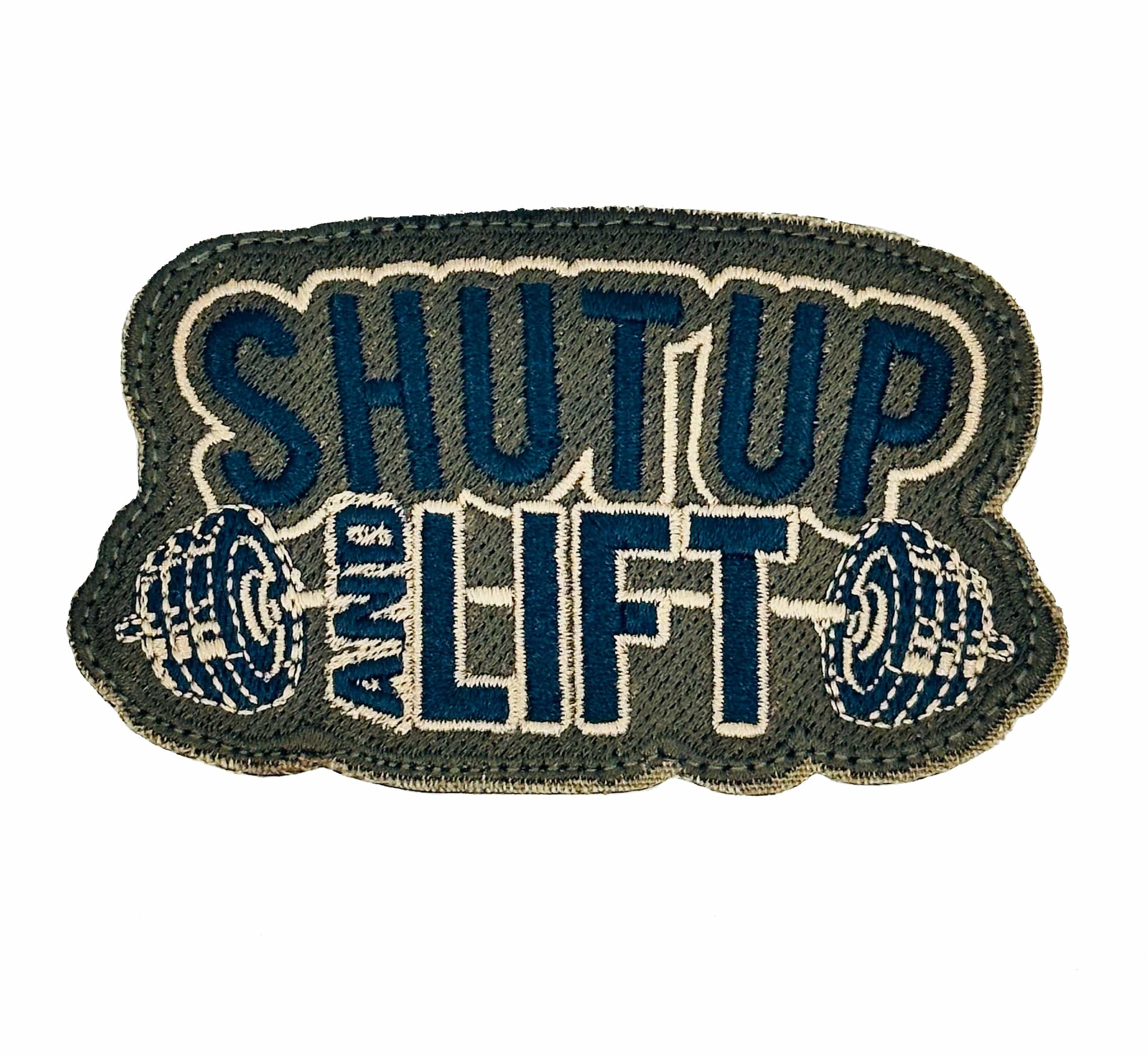 Tactical Gear Junkie Patches Coyote Brown Shut Up and Lift - 3.25" Laser Cut Patch