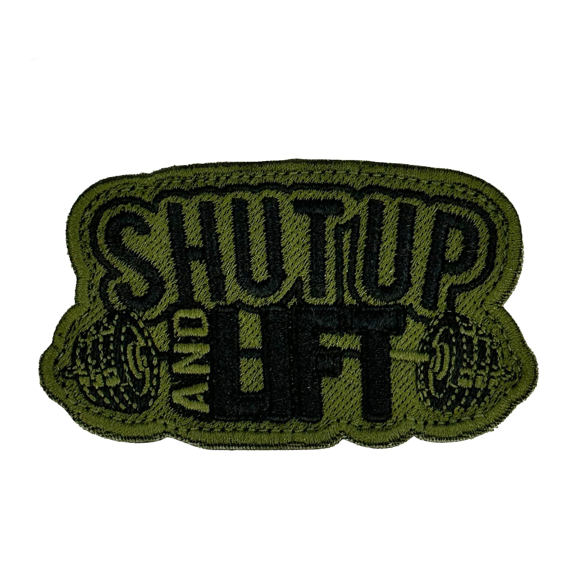 Tactical Gear Junkie Patches Olive Drab Shut Up and Lift - 3.25" Laser Cut Patch