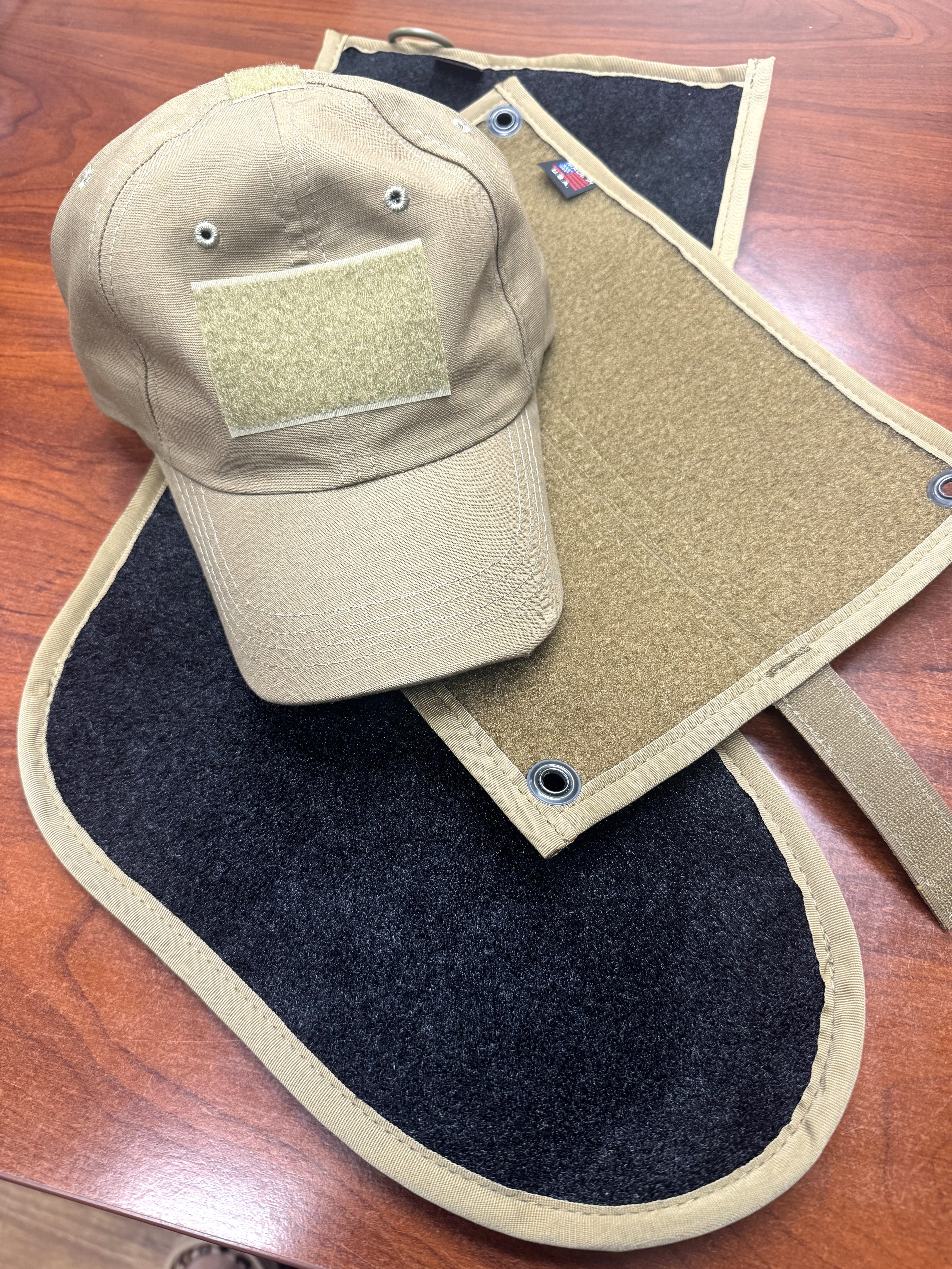 Tactical Holiday 3 Piece Bundle - Patch Mat Stocking - TGJ Tactical Operator Hat - 12''x9'' - Patch Mat