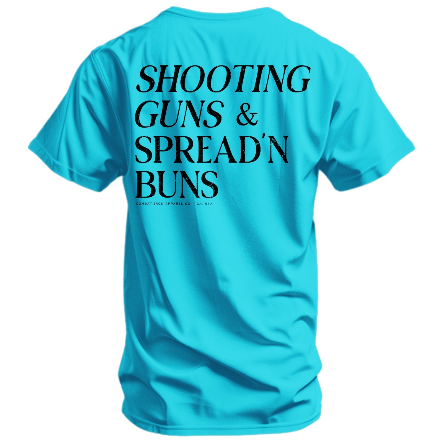 Shooting Guns & Spread'n Buns Men's T-Shirt - Combat Iron Apparel Co.