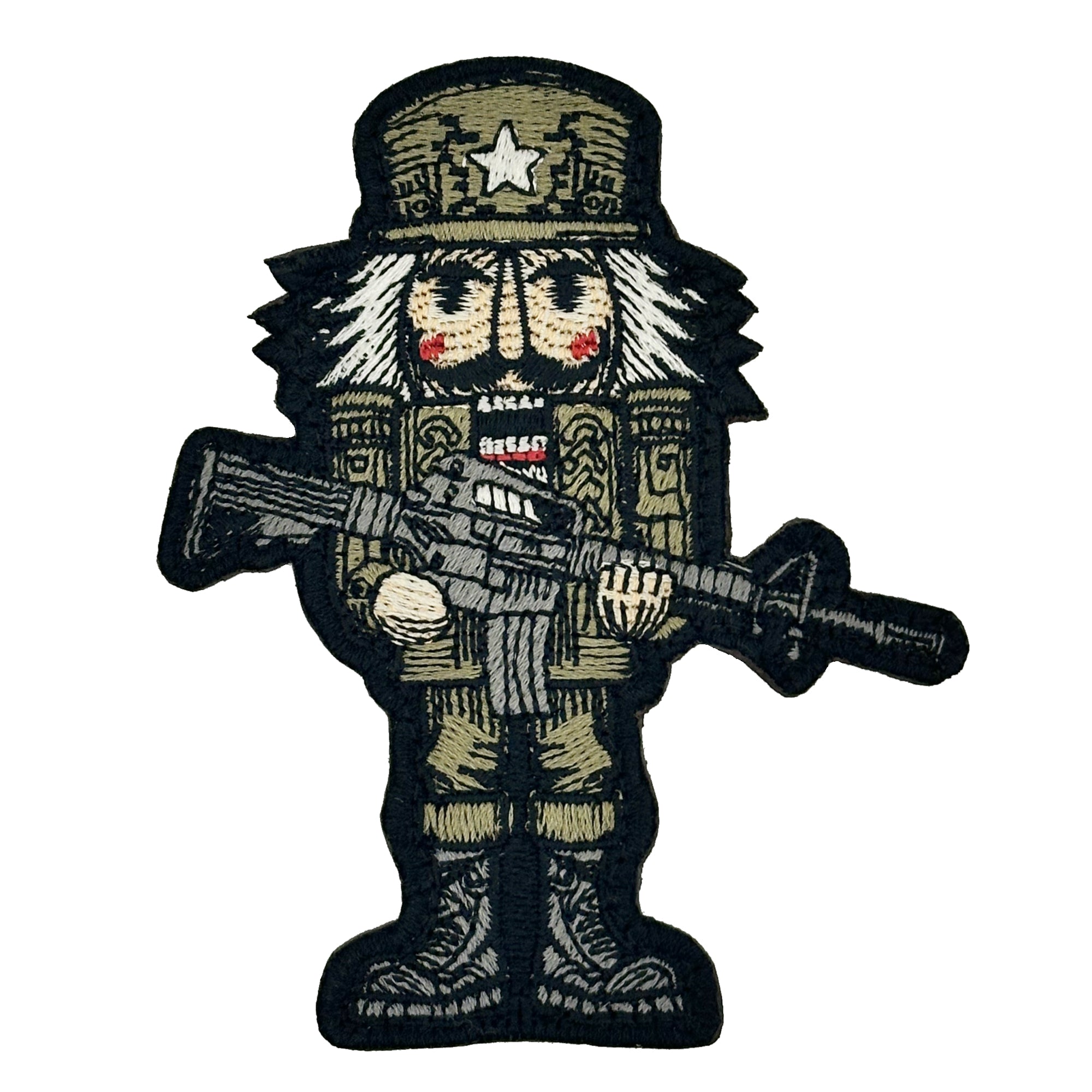 Tactical Nutcracker - 4 inch - Fully Embroidered Patch