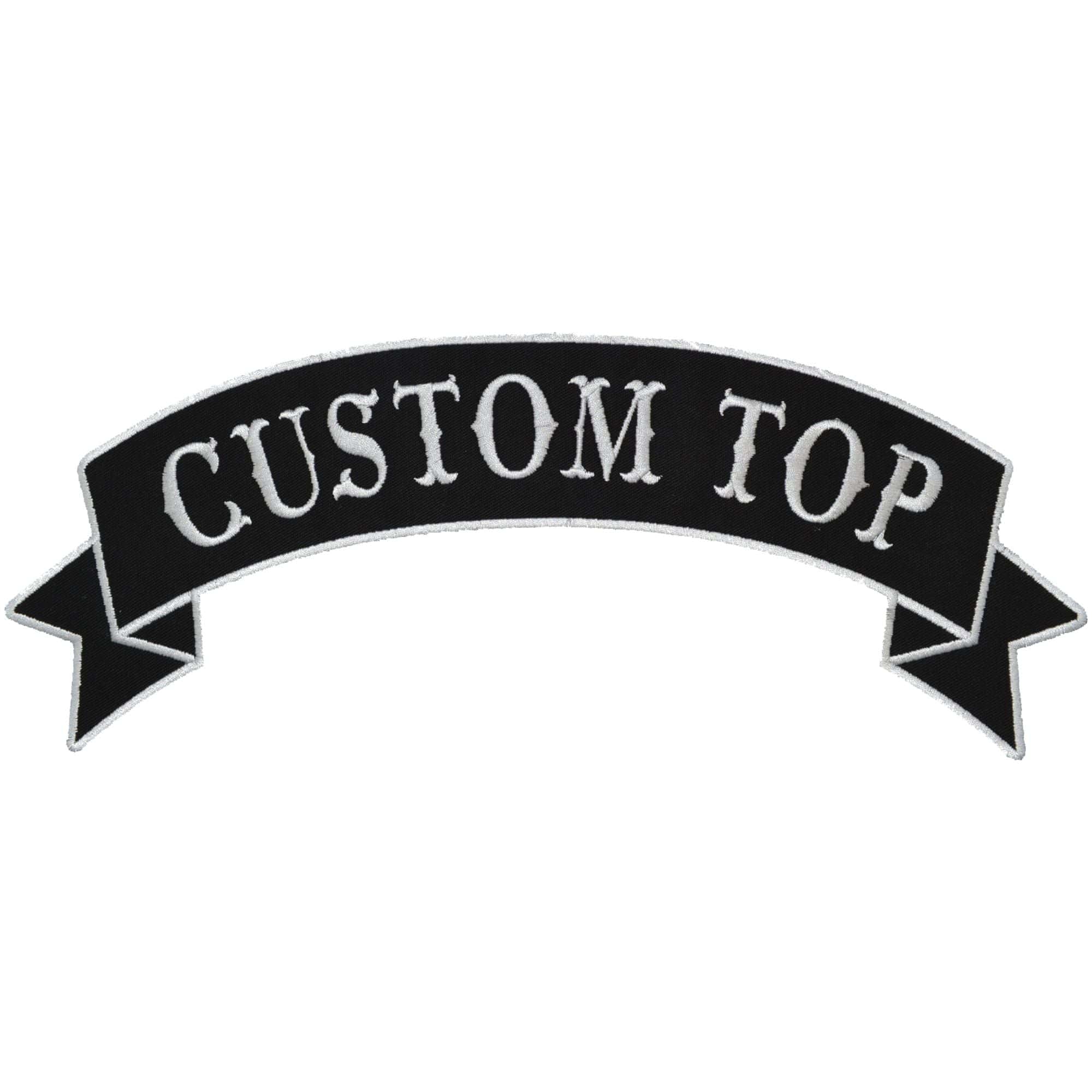 Tactical Gear Junkie Patches Custom Biker Vest Patch - Top Banner Style Tab - Sew On