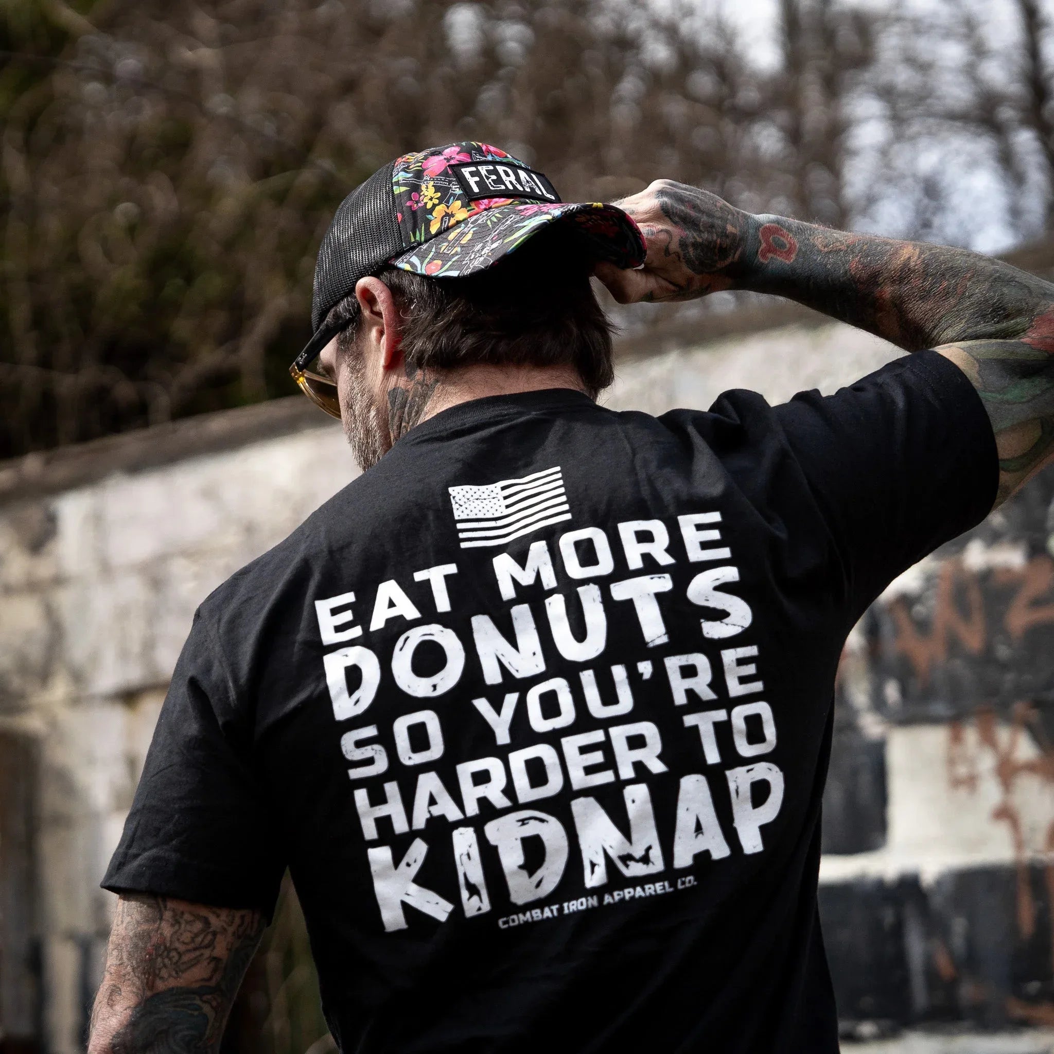 Eat More Donuts So You're Harder To Kidnap Men's T-Shirt - Combat Iron Apparel Co.
