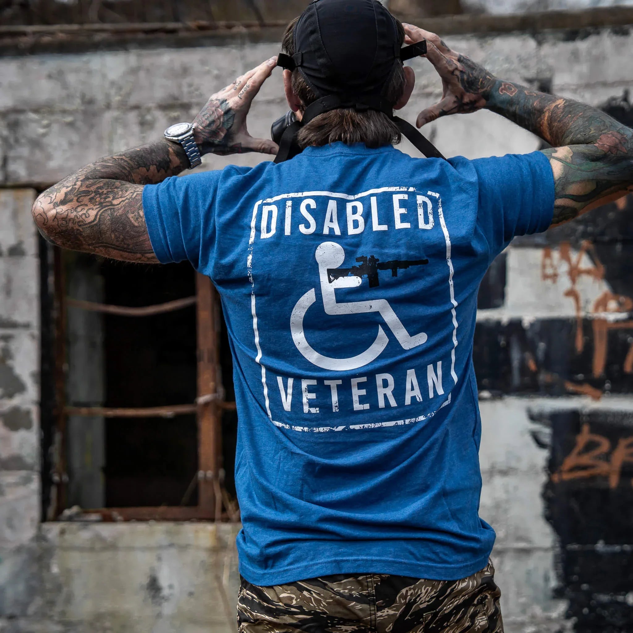 Disabled Veteran Handicap Men's T-Shirt - Combat Iron Apparel Co.