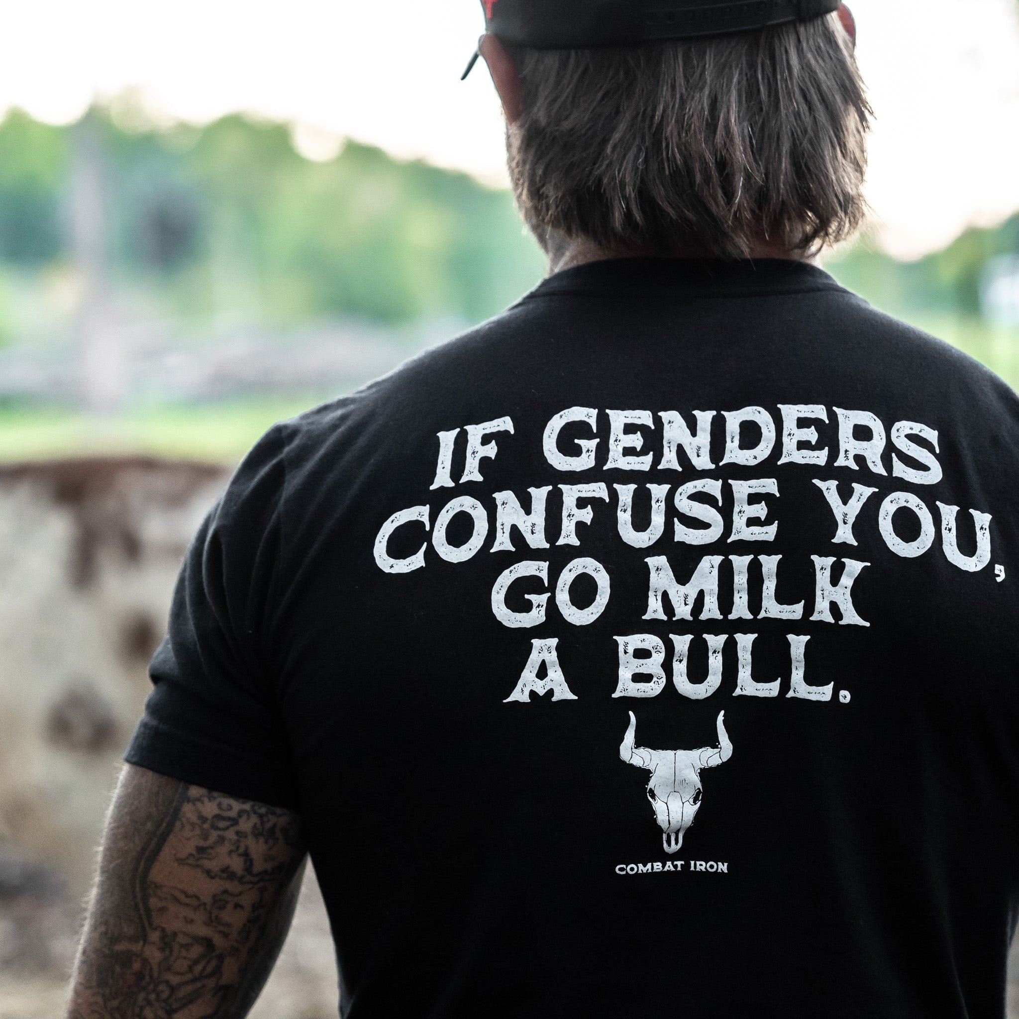 If Genders Confuse You, Go Milk a Bull Men's T-Shirt - Combat Iron Apparel Co.