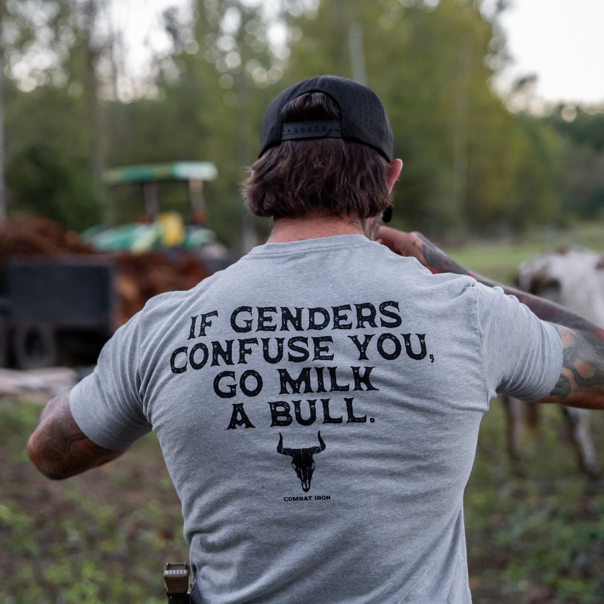 If Genders Confuse You, Go Milk a Bull Men's T-Shirt - Combat Iron Apparel Co.