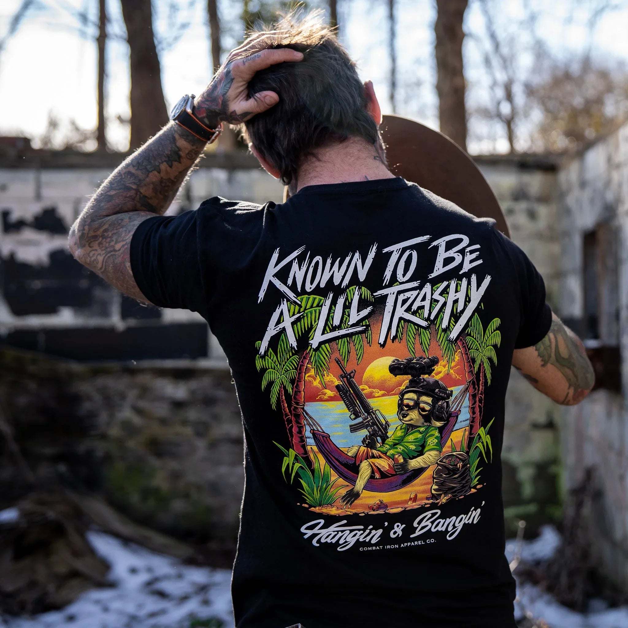 Known To Be A Lil Trashy Raccoon Men's T-Shirt - Combat Iron Apparel Co.