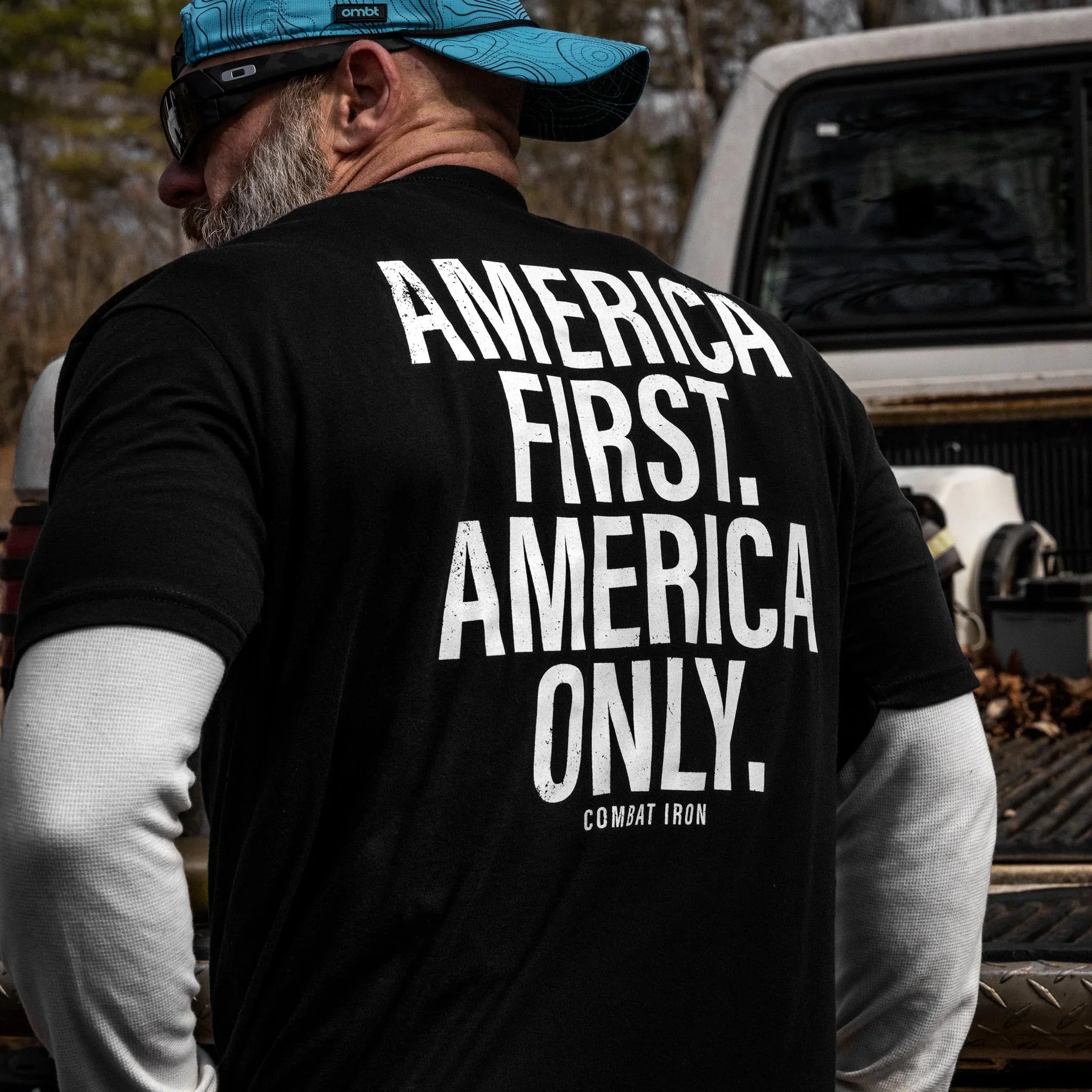 America First. American Only. Men's T-Shirt - Combat Iron Apparel Co.