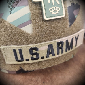 3 Piece Custom Army Name Tape & Rank Set w/ Hook Fastener Backing - 3-Color OCP