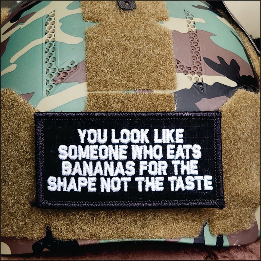 As Seen on Socials - You eat bananas for the shape - 2x4 Patch - Black/Silver