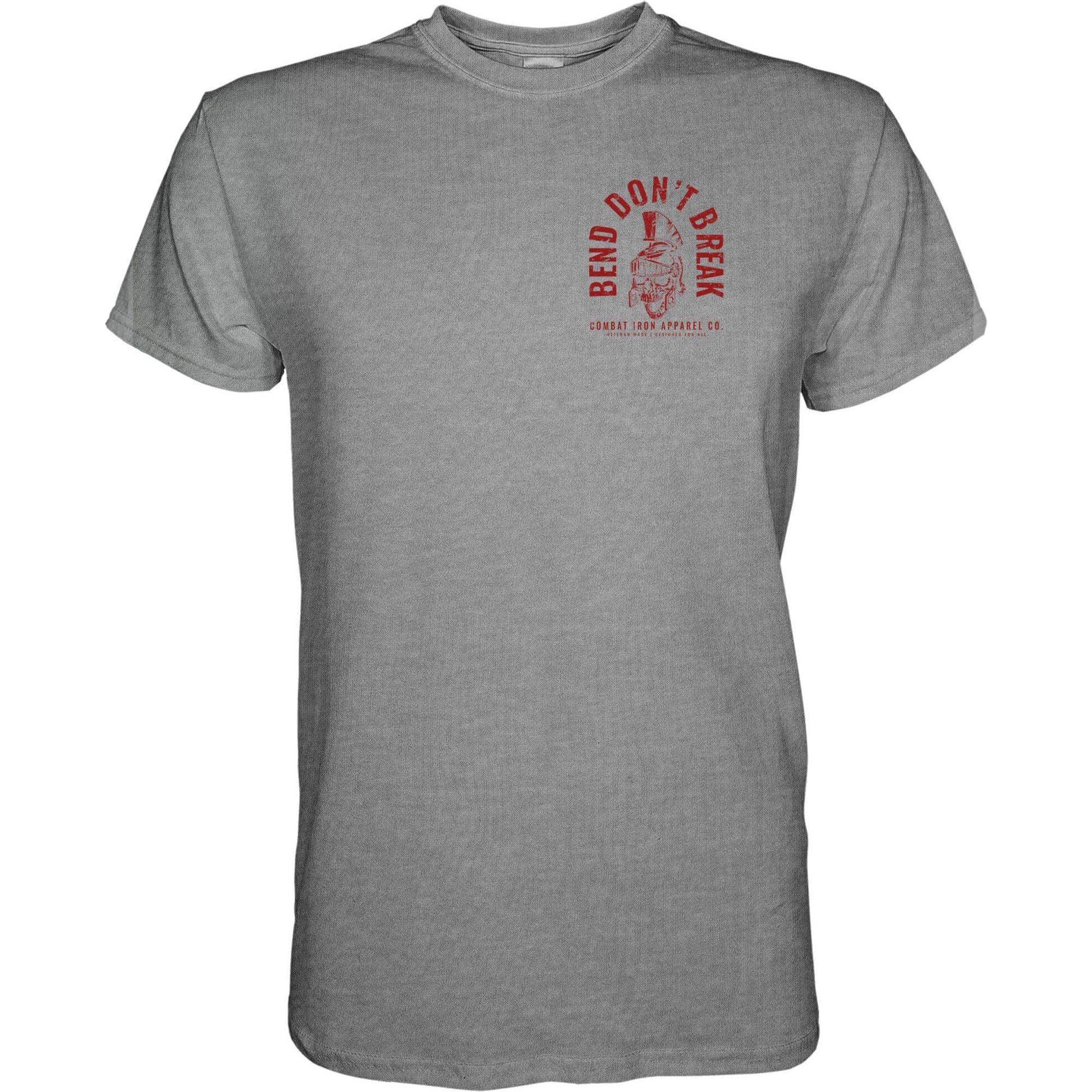 Bend Don't Break Barbell Skull Men's T-Shirt - Combat Iron Apparel Co.