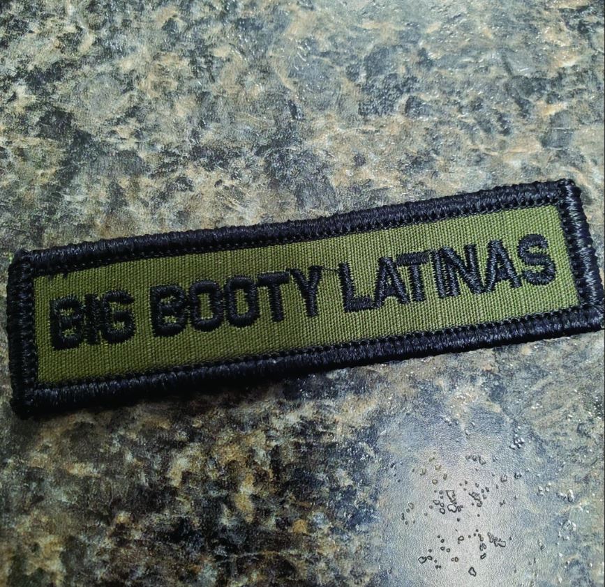 As Seen on Socials - Big Booty Latinas - 1x3.75 Patch - Olive Drab w/Black