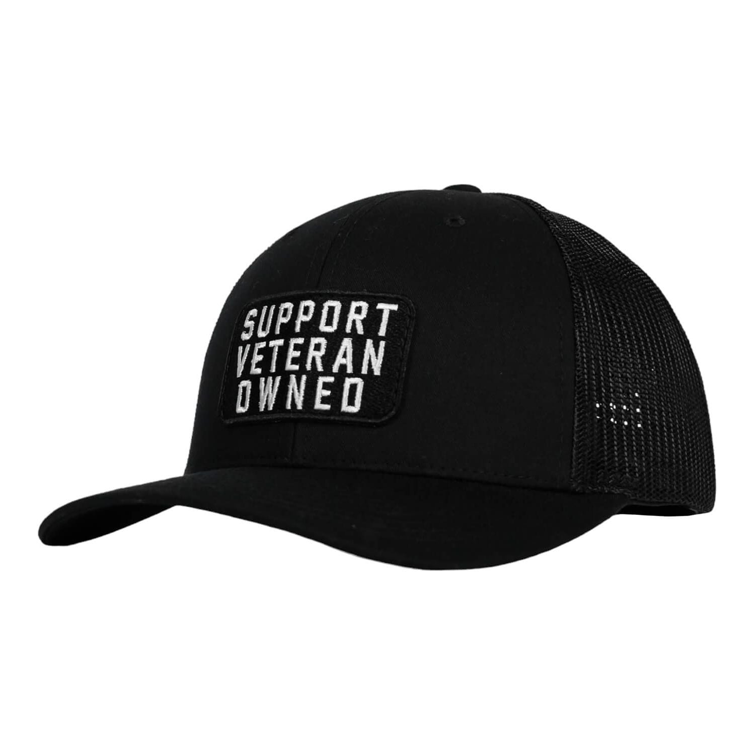 Support Veteran Owned Patch Mid-Profile Mesh Snapback - Combat Iron Apparel Co.