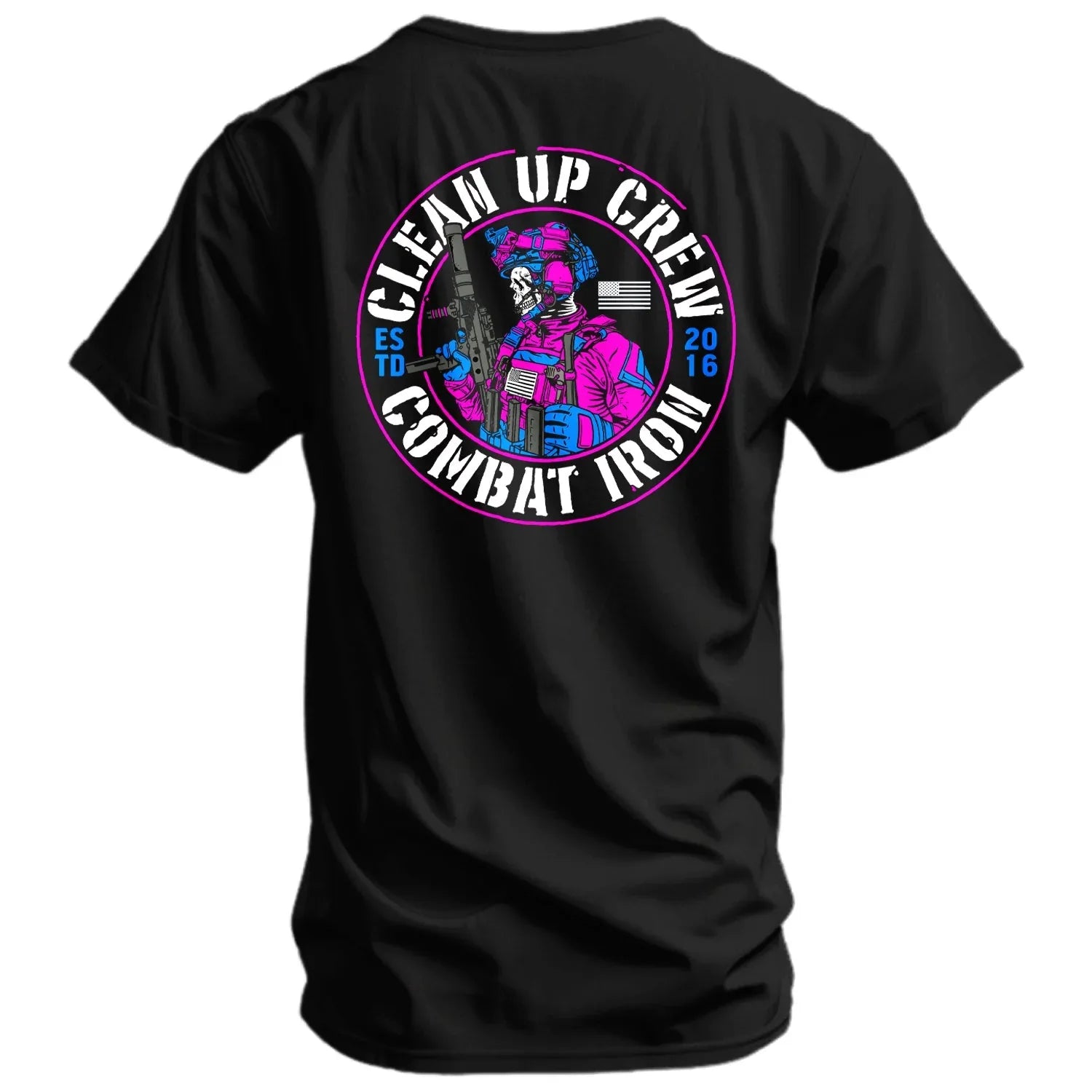 Clean up Crew Operator Skull Men's T-Shirt - Combat Iron Apparel Co.