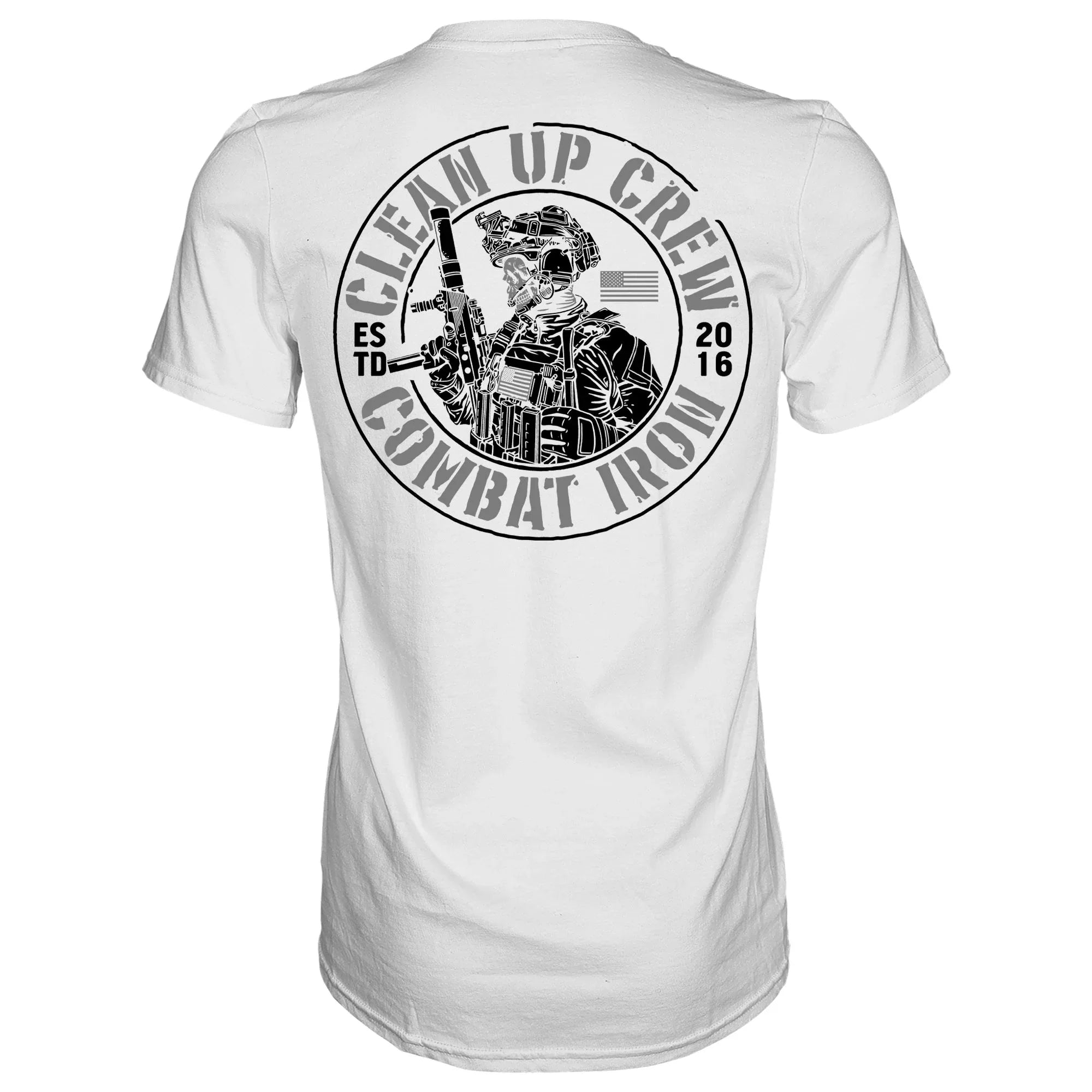 Clean up Crew Operator Skull Men's T-Shirt - Combat Iron Apparel Co.