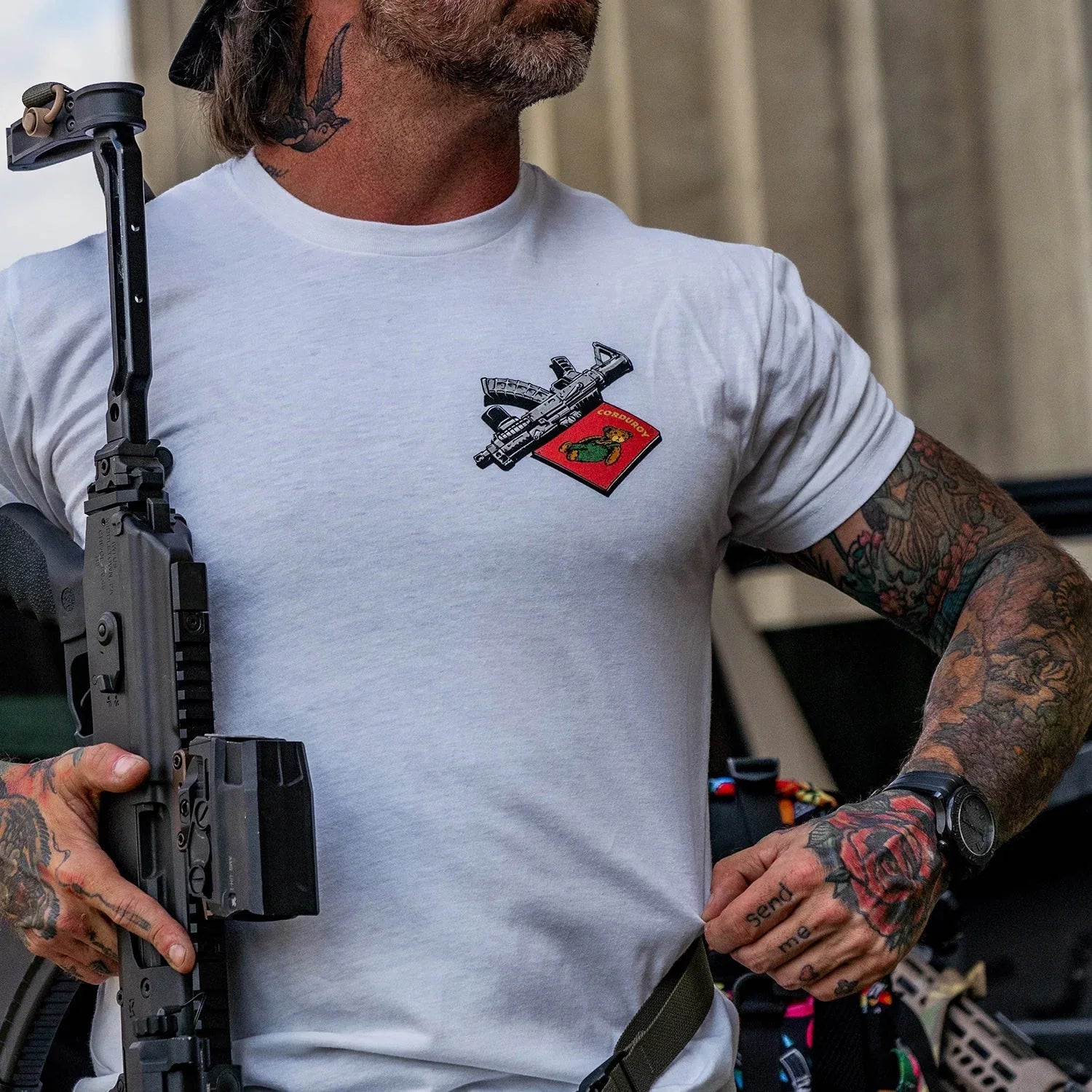 Corduroy The Bear - Don't Take No Sh*t Men's T-shirt - Combat Iron Apparel Co.