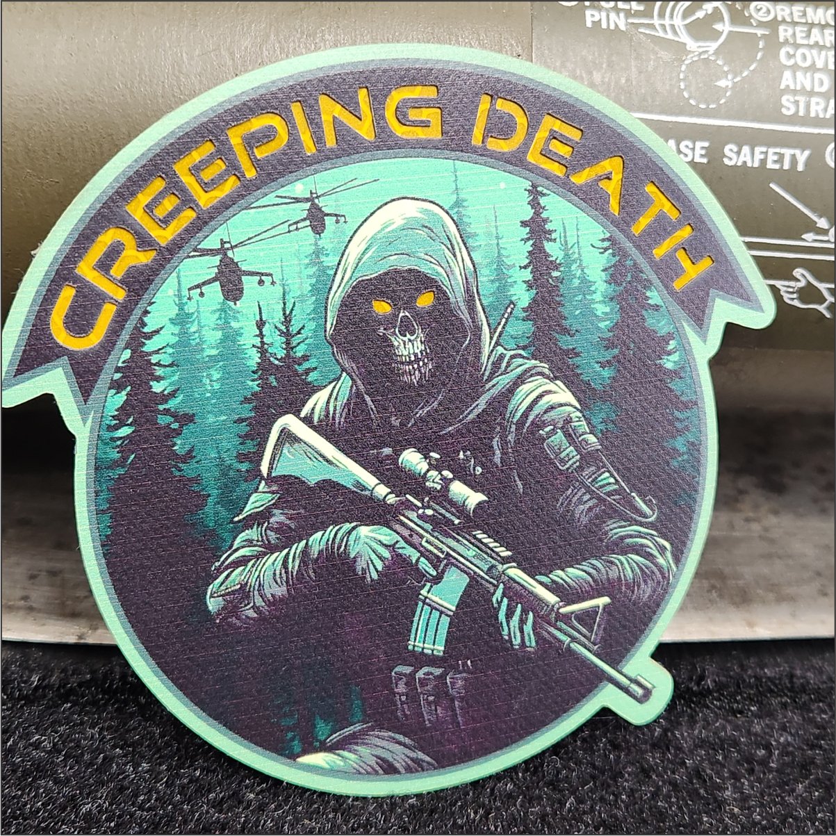 Creeping Death Reflective Laser Cut Printed Patch - #3 in the Metal up your ass Collection