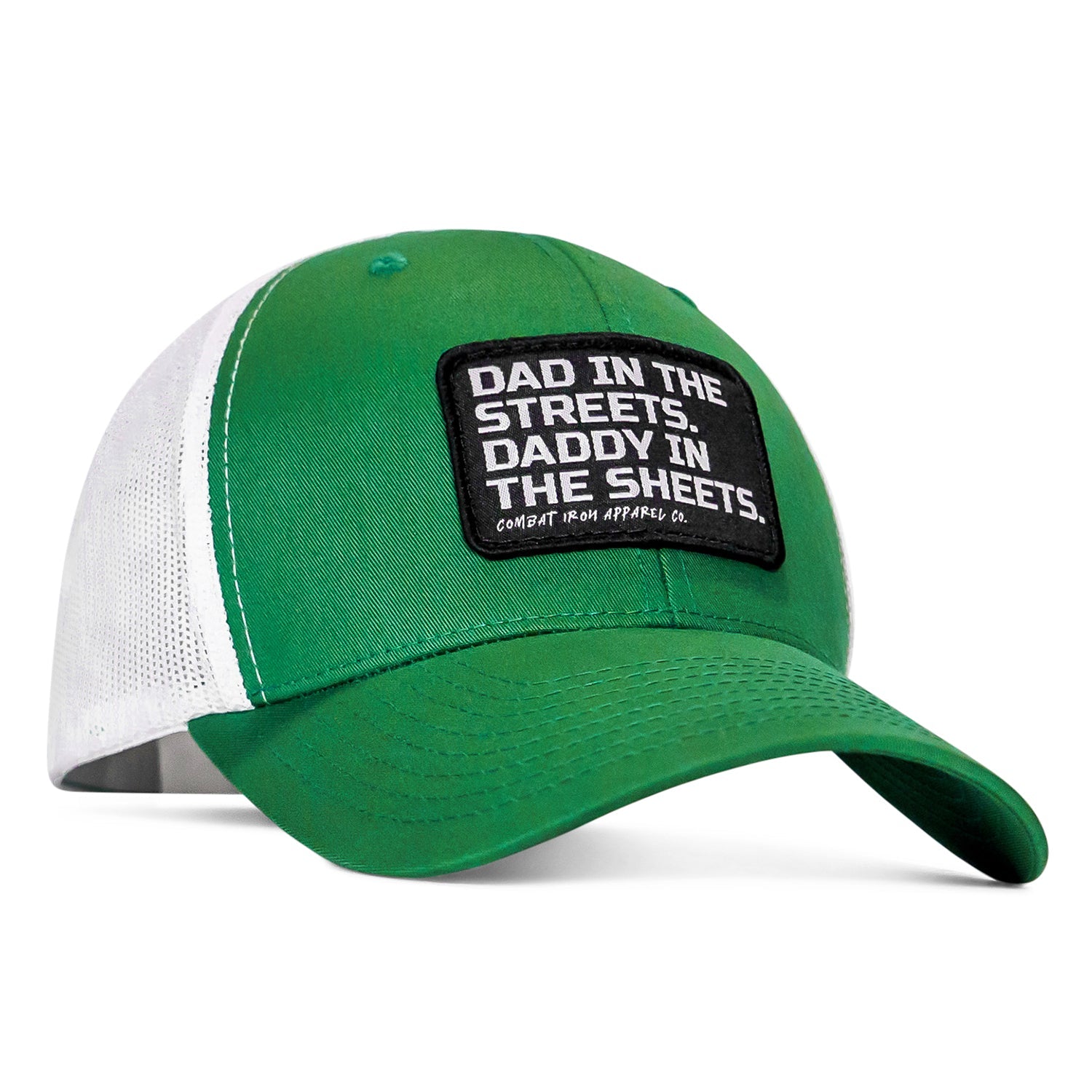 Dad In The Streets. Daddy In The Sheets. Black Patch Snapback Hat - Combat Iron Apparel Co.