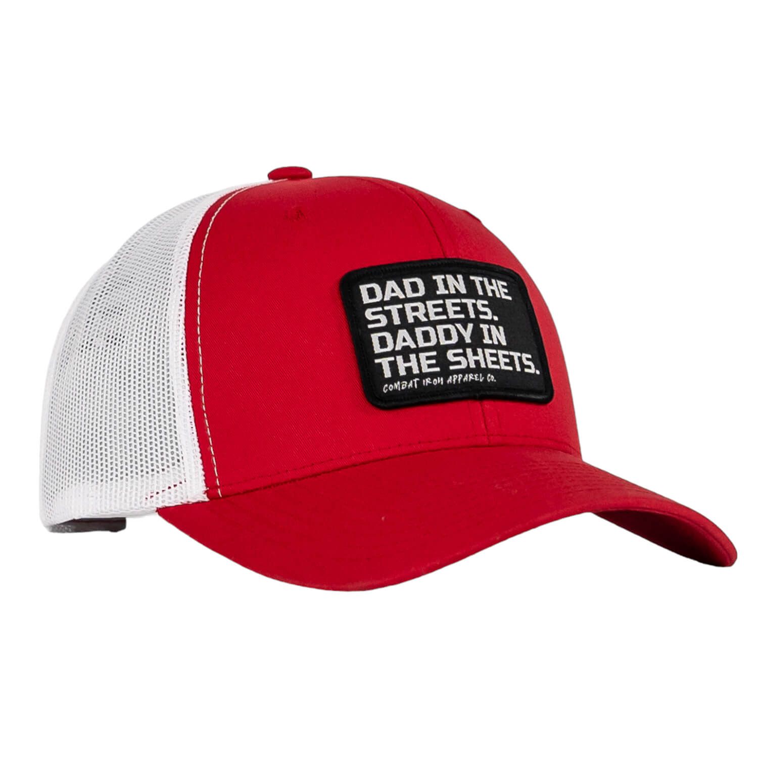 Dad In The Streets. Daddy In The Sheets. Black Patch Snapback Hat - Combat Iron Apparel Co.