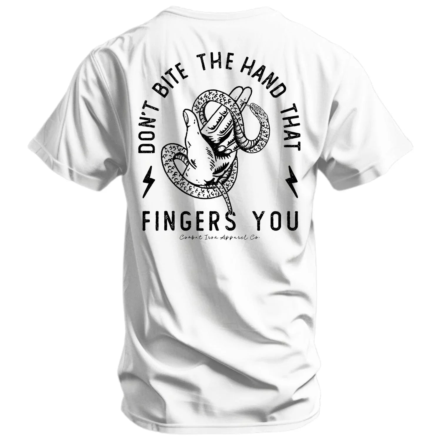 Don't Bite The Hand That Fingers You Men's T-Shirt - Combat Iron Apparel Co.