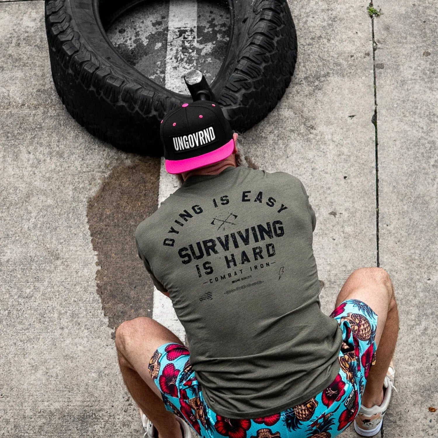Dying is Easy. Surviving Is Hard Men's T-Shirt - Combat Iron Apparel Co.