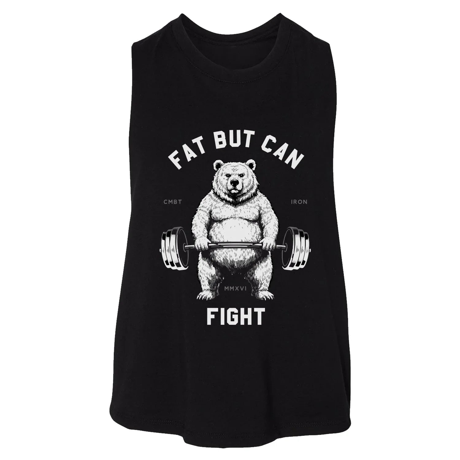 Fat But Can Fight Women's Tank Crop Top - Combat Iron Apparel Co.