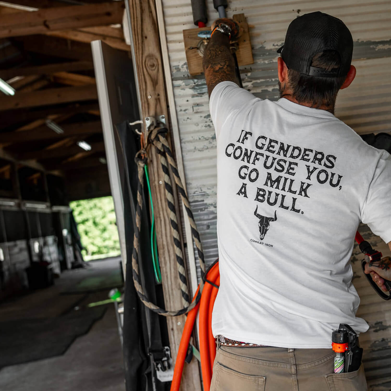 If Genders Confuse You, Go Milk a Bull Men's T-Shirt - Combat Iron Apparel Co.